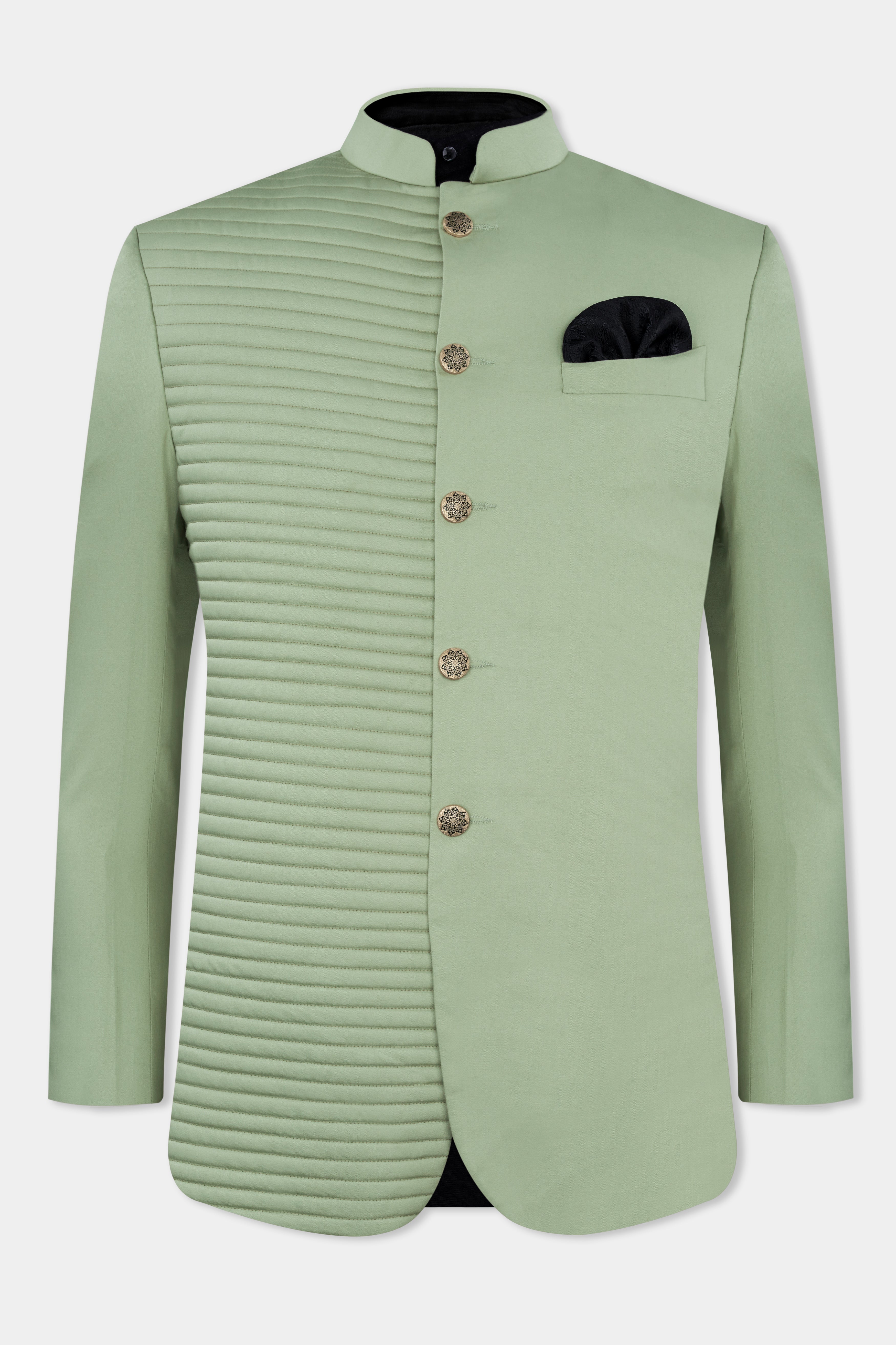 Asparagus Green with Horizontal Stitches Premium Cotton Bandhgala Designer Blazer BL2814-BG-D168-36, BL2814-BG-D168-38, BL2814-BG-D168-40, BL2814-BG-D168-42, BL2814-BG-D168-44, BL2814-BG-D168-46, BL2814-BG-D168-48, BL2814-BG-D168-50, BL2814-BG-D168-52, BL2814-BG-D168-54, BL2814-BG-D168-56, BL2814-BG-D168-58, BL2814-BG-D168-60