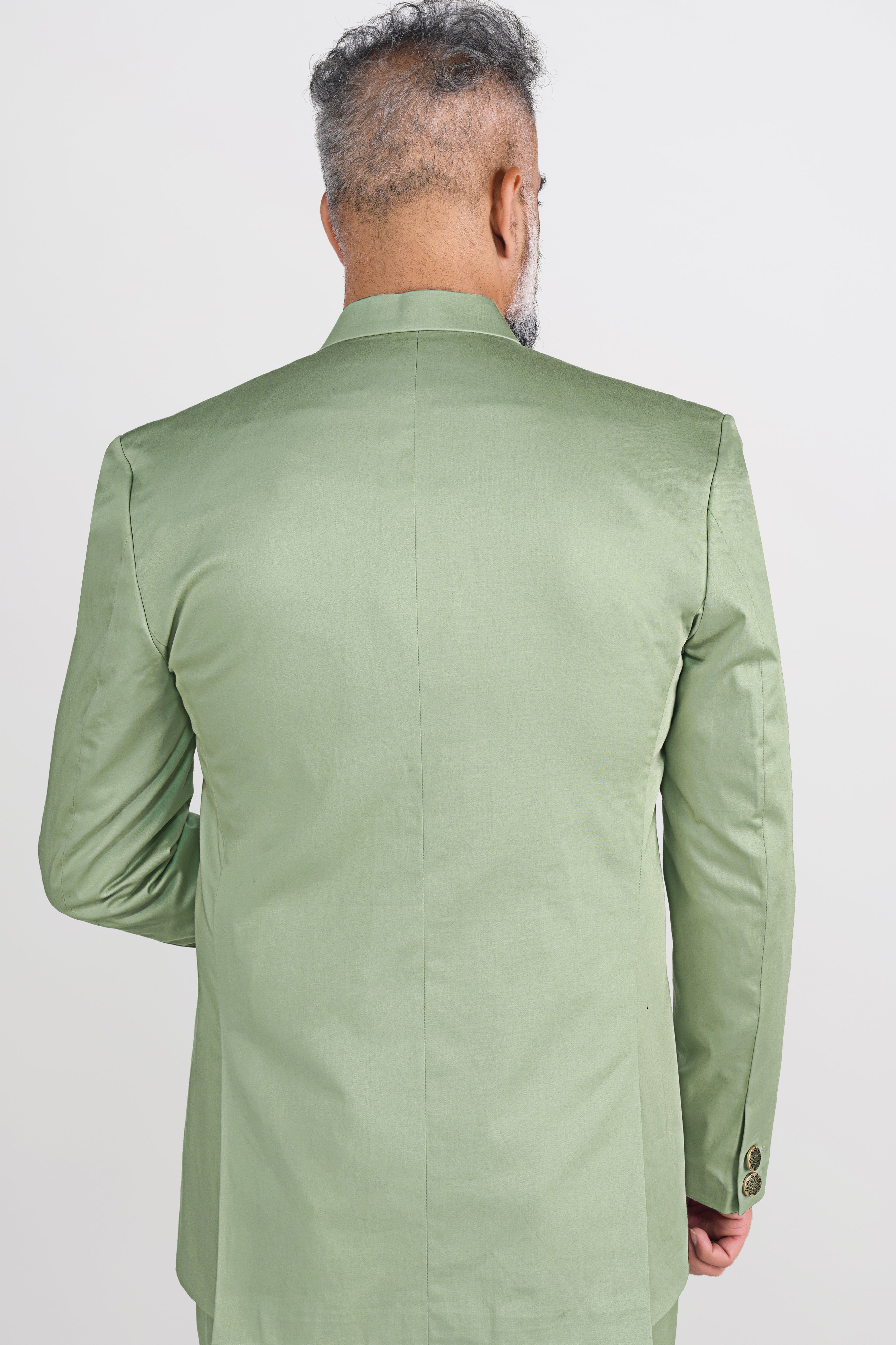 Asparagus Green with Horizontal Stitches Premium Cotton Bandhgala Designer Blazer BL2814-BG-D168-36, BL2814-BG-D168-38, BL2814-BG-D168-40, BL2814-BG-D168-42, BL2814-BG-D168-44, BL2814-BG-D168-46, BL2814-BG-D168-48, BL2814-BG-D168-50, BL2814-BG-D168-52, BL2814-BG-D168-54, BL2814-BG-D168-56, BL2814-BG-D168-58, BL2814-BG-D168-60