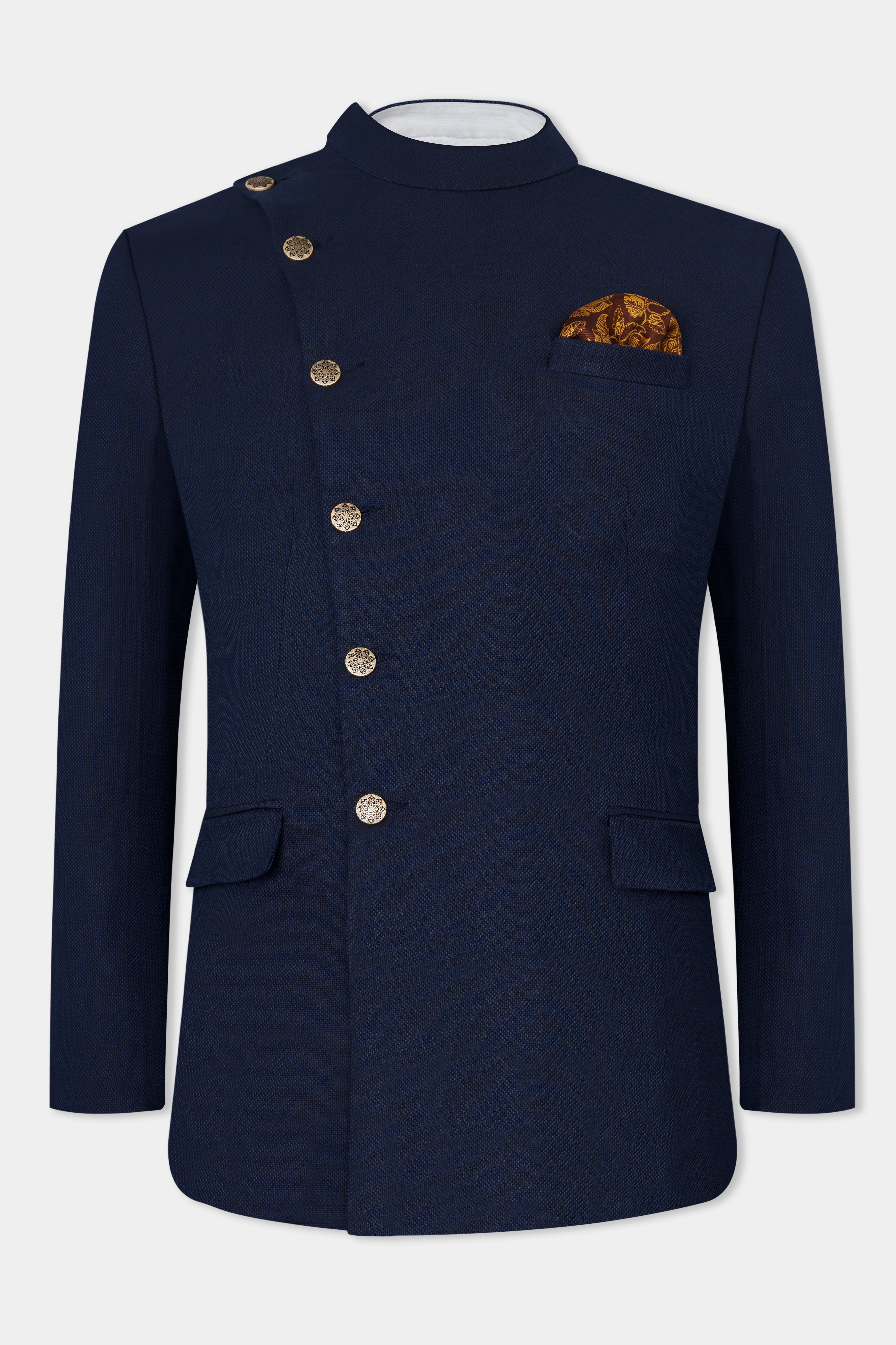 Berkeley Blue Wool Rich Cross Buttoned Bandhgala Blazer BL2820-CBG2-36, BL2820-CBG2-38, BL2820-CBG2-40, BL2820-CBG2-42, BL2820-CBG2-44, BL2820-CBG2-46, BL2820-CBG2-48, BL2820-CBG2-50, BL2820-CBG2-52, BL2820-CBG2-54, BL2820-CBG2-56, BL2820-CBG2-58, BL2820-CBG2-60