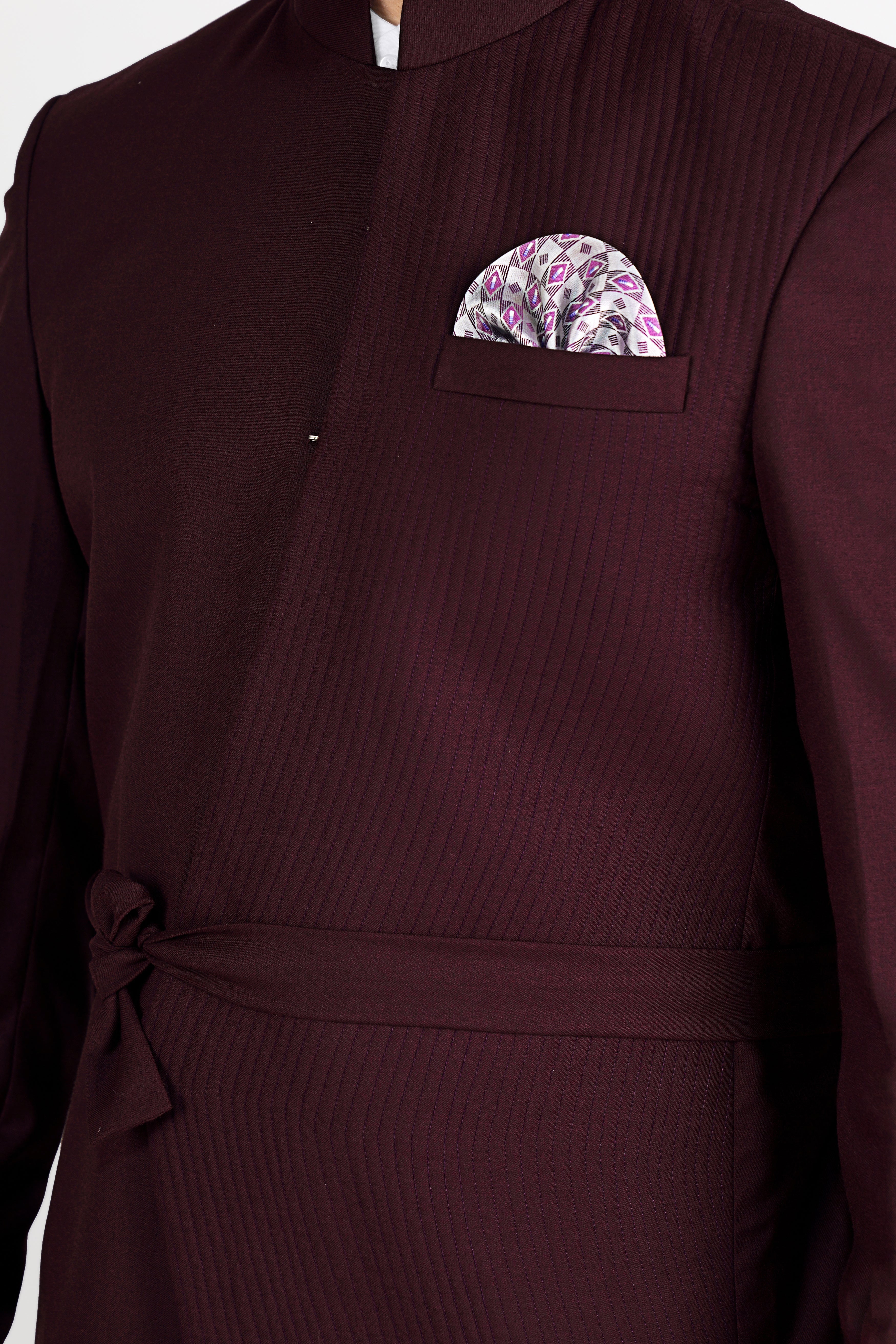 Umber Maroon Wool Rich Bandhgala Designer Blazer BL2823-D173-36, BL2823-D173-38, BL2823-D173-40, BL2823-D173-42, BL2823-D173-44, BL2823-D173-46, BL2823-D173-48, BL2823-D173-50, BL2823-D173-52, BL2823-D173-54, BL2823-D173-56, BL2823-D173-58, BL2823-D173-60