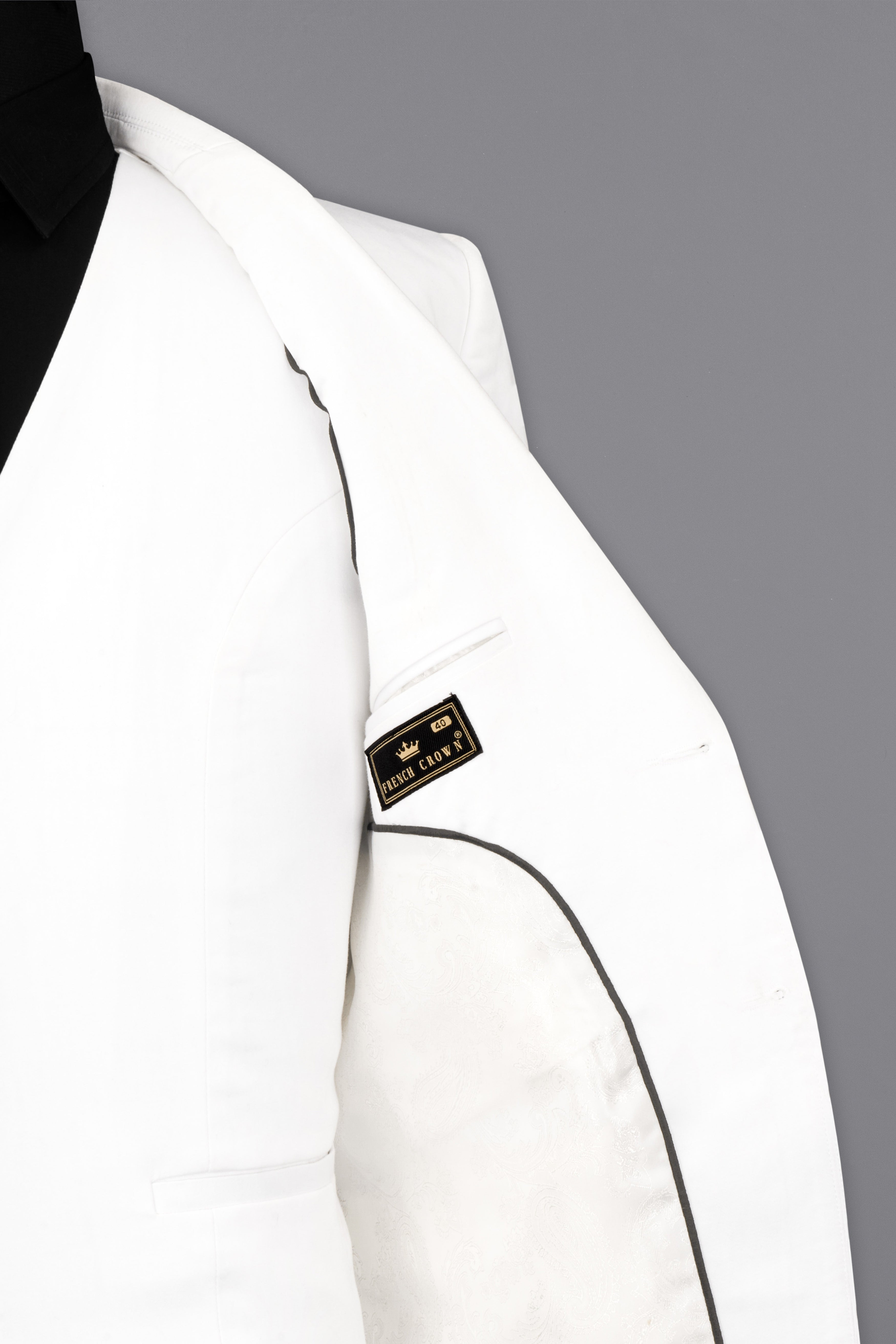 Bright White Solid Stretchable Premium Cotton traveler Blazer