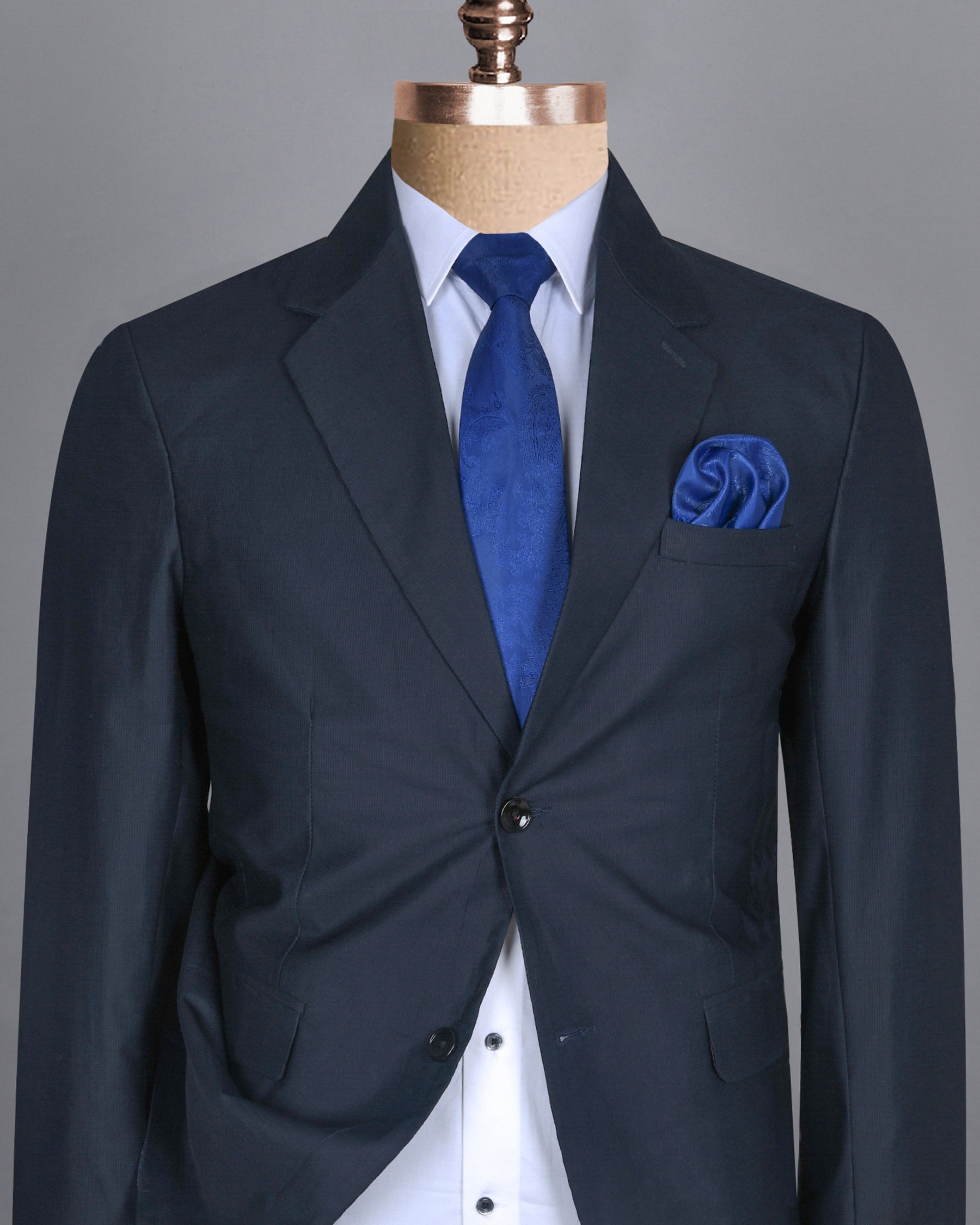 Navy Subtle Pinstriped Premium Cotton Sport Blazer BL523SB-36, BL523SB-38, BL523SB-50, BL523SB-52, BL523SB-44, BL523SB-58, BL523SB-60, BL523SB-40, BL523SB-42, BL523SB-46, BL523SB-48, BL523SB-54, BL523SB-56