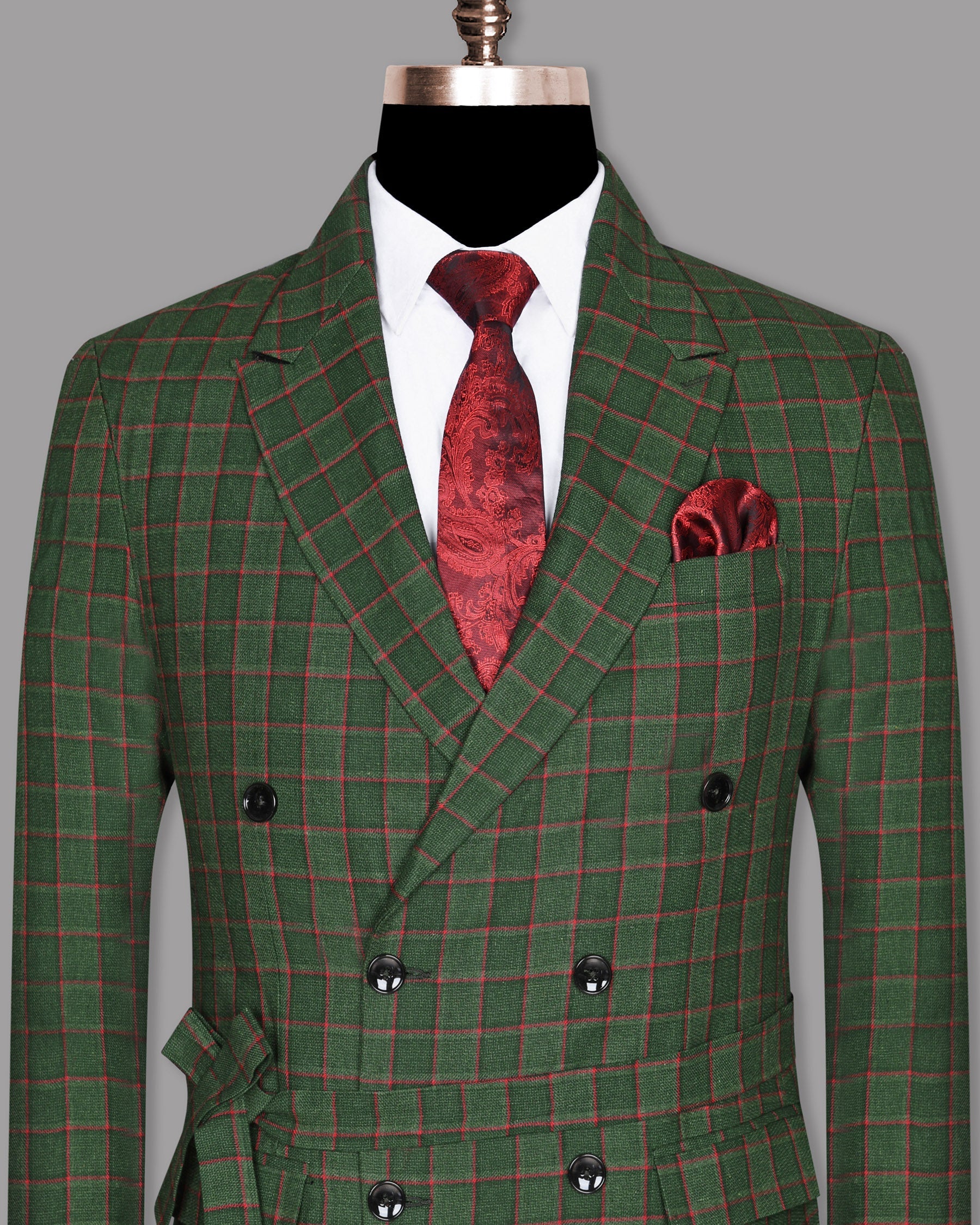 Hunter Green Windowpane Luxurious Linen Double Breasted Blazer BL700-D8-44, BL700-D8-46, BL700-D8-50, BL700-D8-36, BL700-D8-42, BL700-D8-48, BL700-D8-52, BL700-D8-54, BL700-D8-56, BL700-D8-58, BL700-D8-60, BL700-D8-38, BL700-D8-40