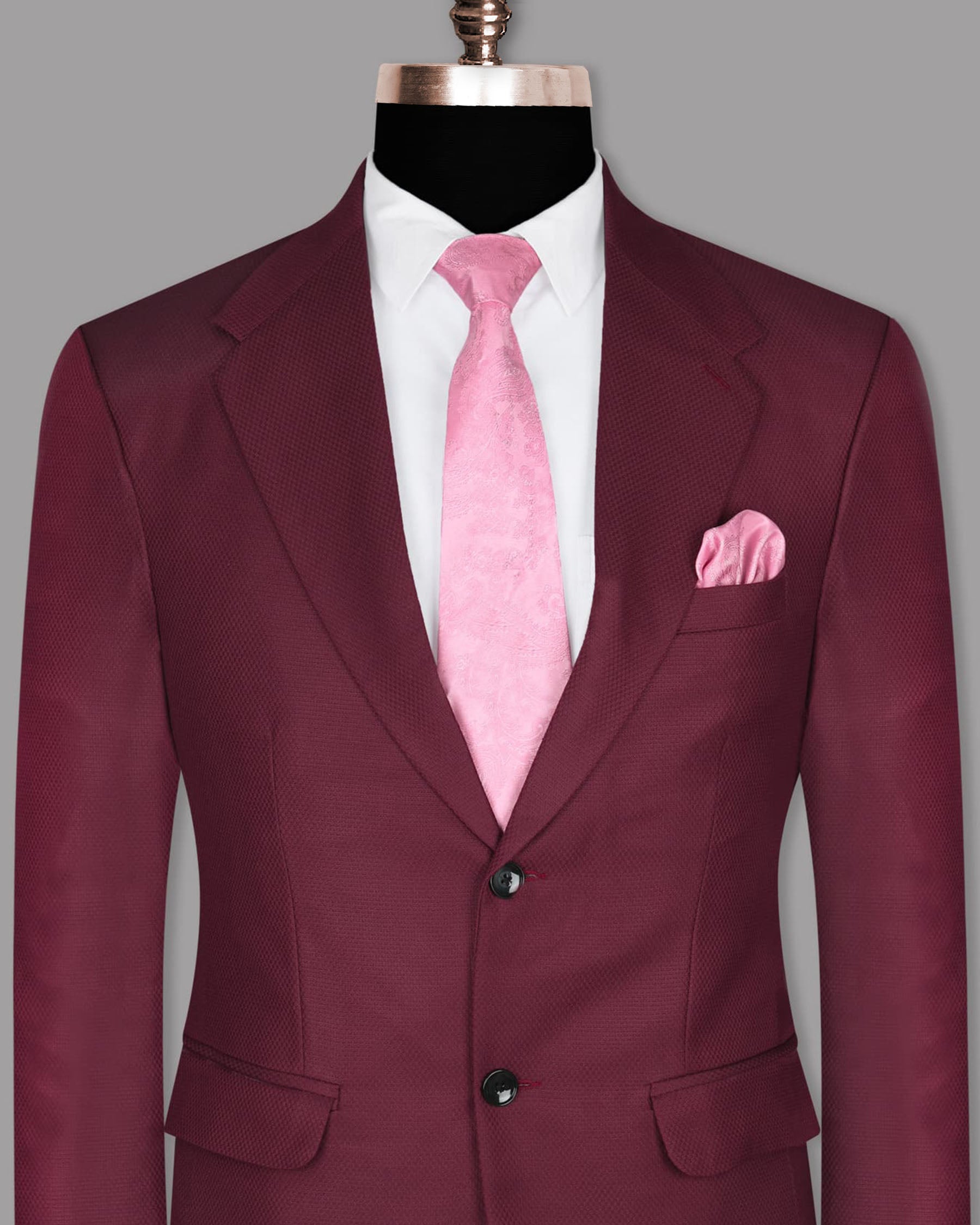 Garnet red Diamond Textured Premium Wool Blend Blazer BL803SB-38, BL803SB-48, BL803SB-36, BL803SB-52, BL803SB-44, BL803SB-54, BL803SB-50, BL803SB-40, BL803SB-42, BL803SB-46, BL803SB-56, BL803SB-58, BL803SB-60