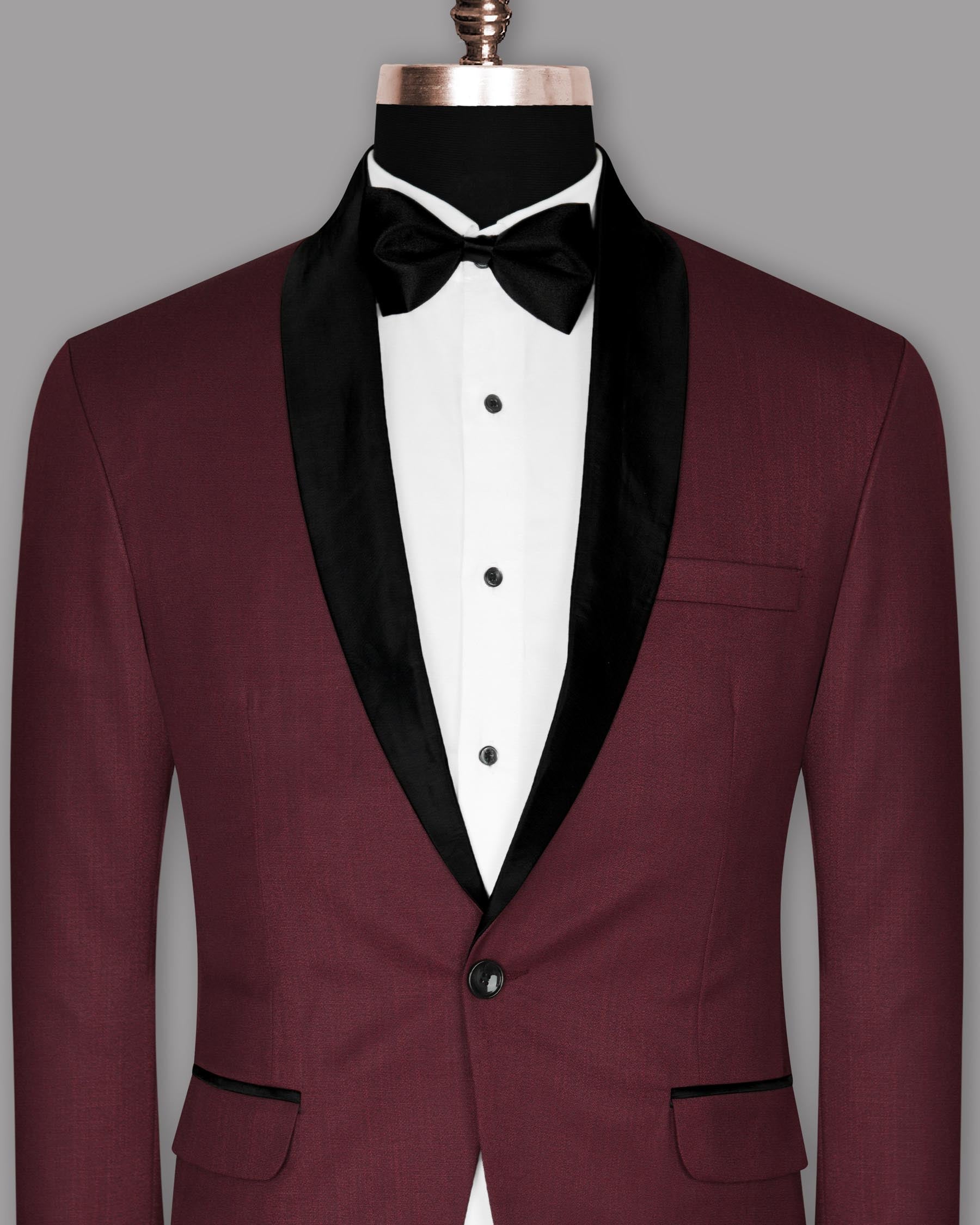 Maroon Wool Blend Dinner Tuxedo Blazer BL830-BKL-60, BL830-BKL-36, BL830-BKL-38, BL830-BKL-42, BL830-BKL-50, BL830-BKL-58, BL830-BKL-46, BL830-BKL-48, BL830-BKL-52, BL830-BKL-54, BL830-BKL-40, BL830-BKL-44, BL830-BKL-56