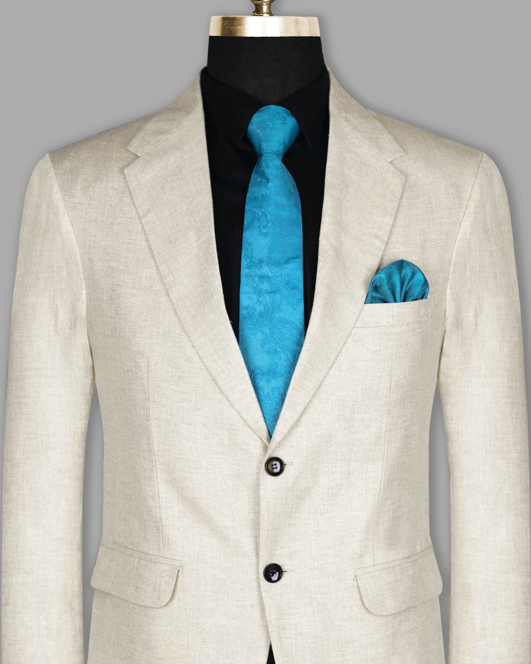 Beige Premium Herringbone Linen Blazer BL916-SB-60, BL916-SB-44, BL916-SB-46, BL916-SB-36, BL916-SB-38, BL916-SB-56, BL916-SB-58, BL916-SB-40, BL916-SB-42, BL916-SB-50, BL916-SB-52, BL916-SB-54, BL916-SB-48