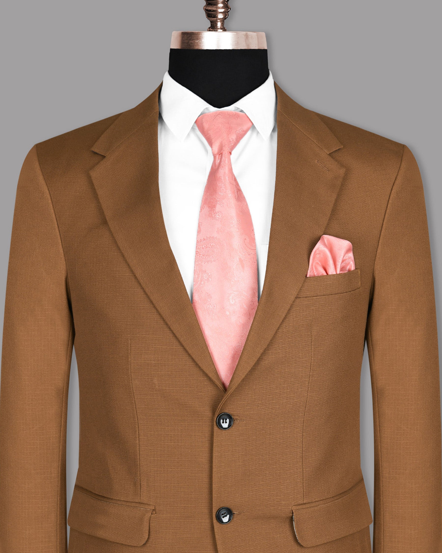 Tawny Khaki subtle Windowpane Textured Premium Cotton Rich Blazer BL924-SB-58, BL924-SB-36, BL924-SB-46, BL924-SB-38, BL924-SB-40, BL924-SB-42, BL924-SB-44, BL924-SB-48, BL924-SB-50, BL924-SB-52, BL924-SB-54, BL924-SB-56, BL924-SB-60