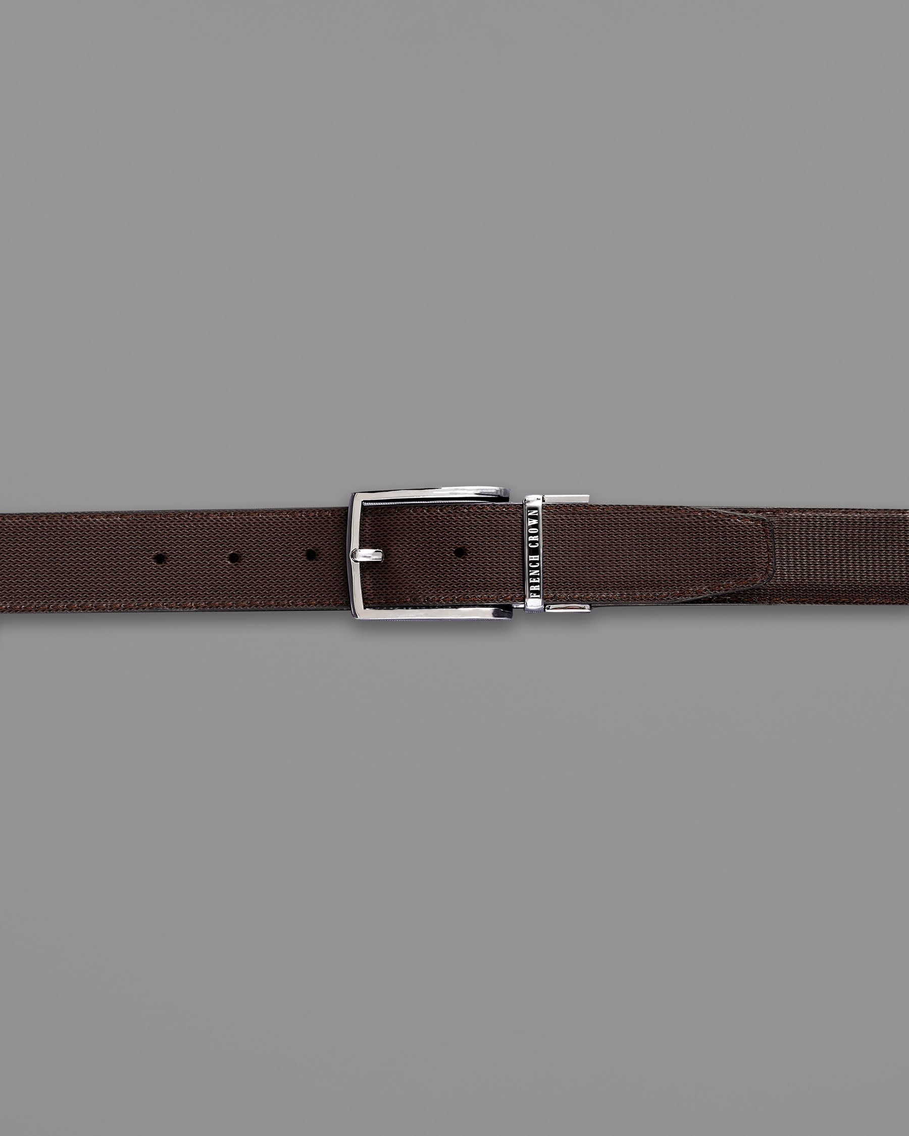 Silver  buckled Subtle Textured Reversible jade Black and Brown Vegan Leather Handcrafted Belt BT048-28, BT048-30, BT048-32, BT048-34, BT048-36, BT048-38