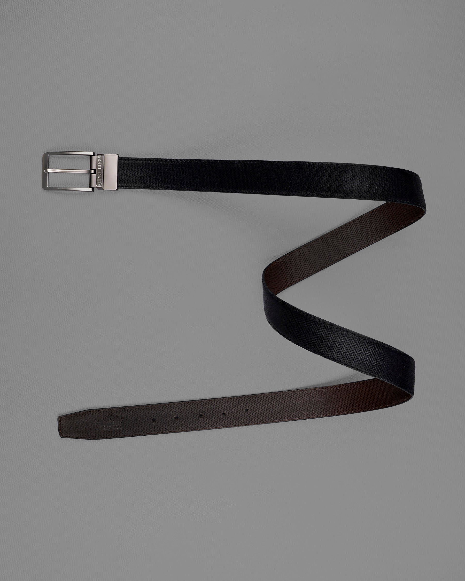 Silver Buckle with Jade Black and Brown Leather Free Handcrafted Reversible Belt BT056-28, BT056-30, BT056-32, BT056-34, BT056-36, BT056-38