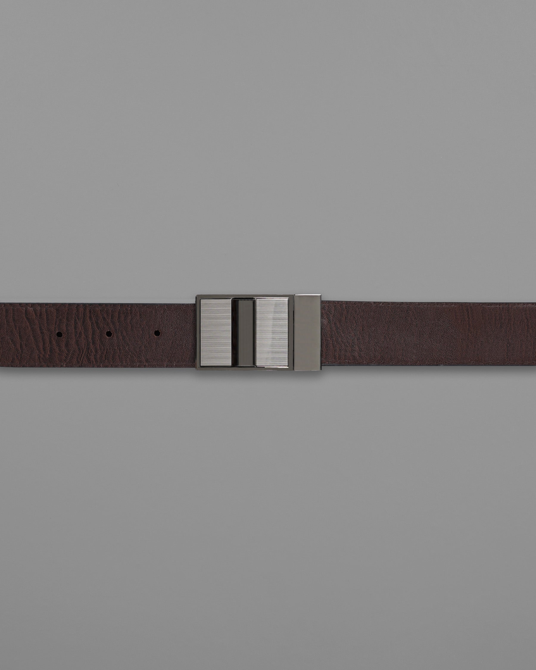 Silver and Gray with Black Box Buckle with Jade Black and Brown Leather Free Handcrafted Reversible Belt BT064-28, BT064-30, BT064-32, BT064-34, BT064-36, BT064-38