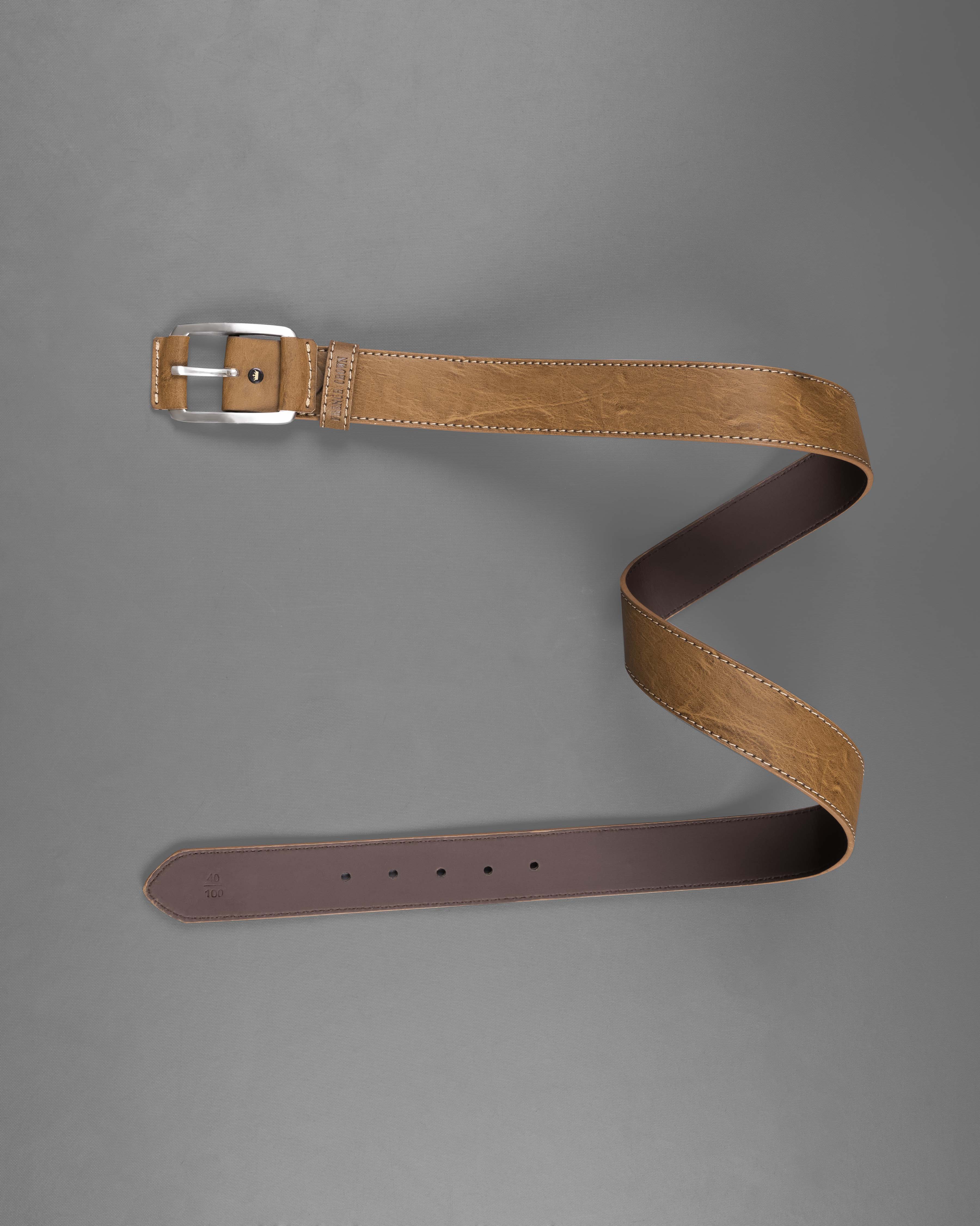 Brown Leather Free Lightweight Handcrafted Belt BT099-28, BT099-30, BT099-32, BT099-34, BT099-36, BT099-38