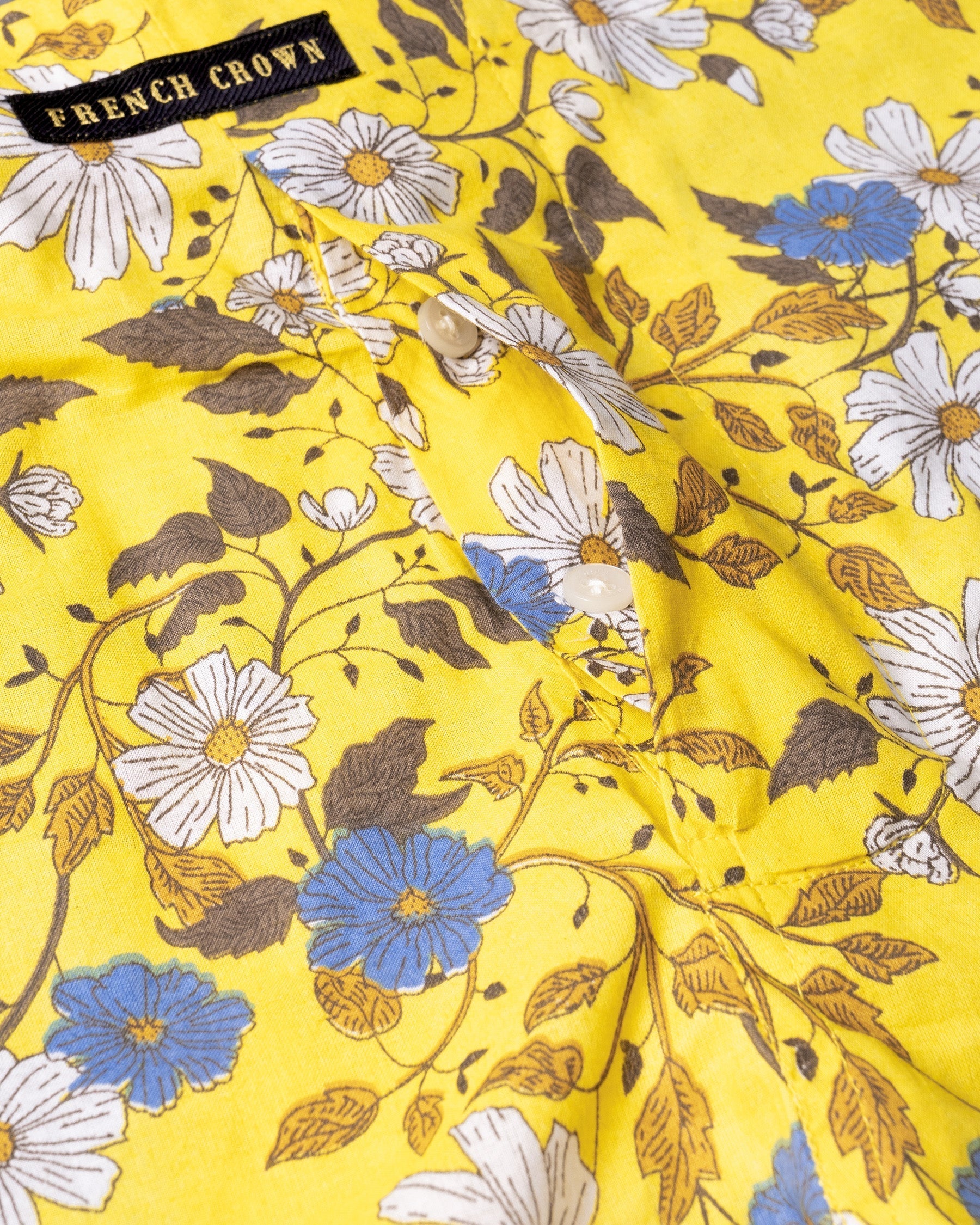 Gorse Yellow Flowers Printed Premium Cotton Boxers BX385-02-28, BX385-02-30, BX385-02-32, BX385-02-34, BX385-02-36, BX385-02-38, BX385-02-40, BX385-02-42, BX385-02-44