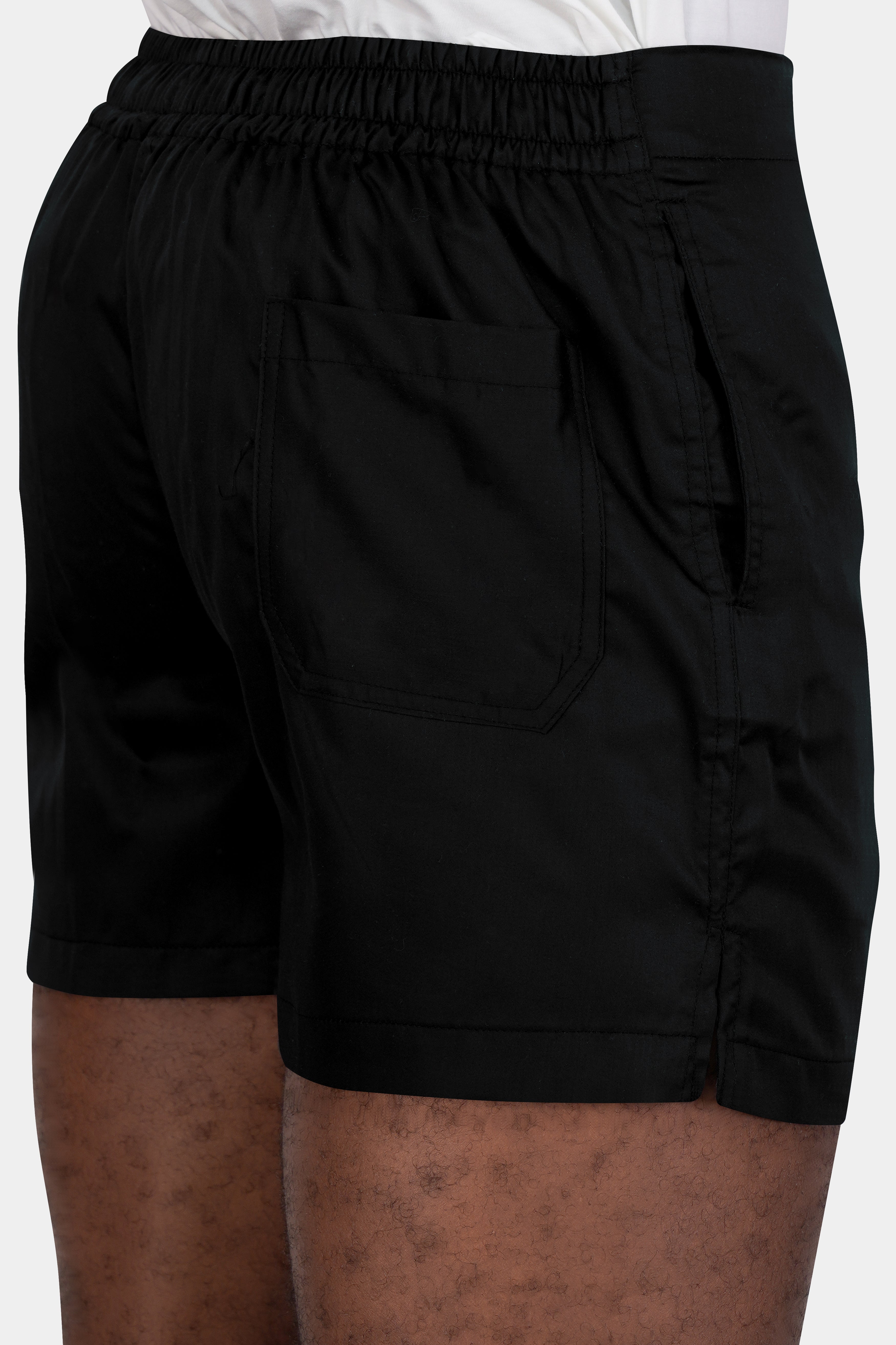 Jade Black Solid Premium Cotton Boxer