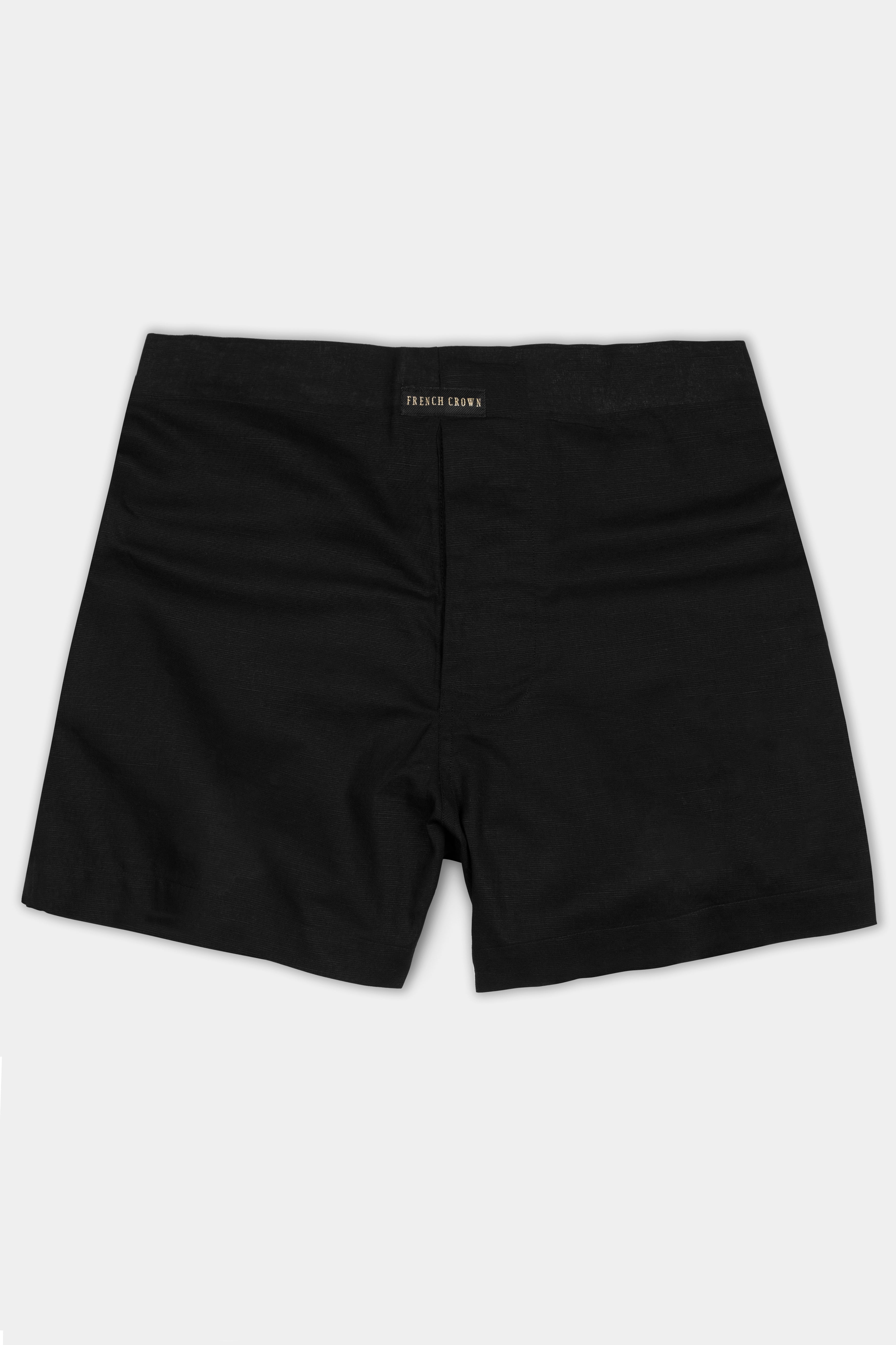 Jade Black Premium Linen Boxer