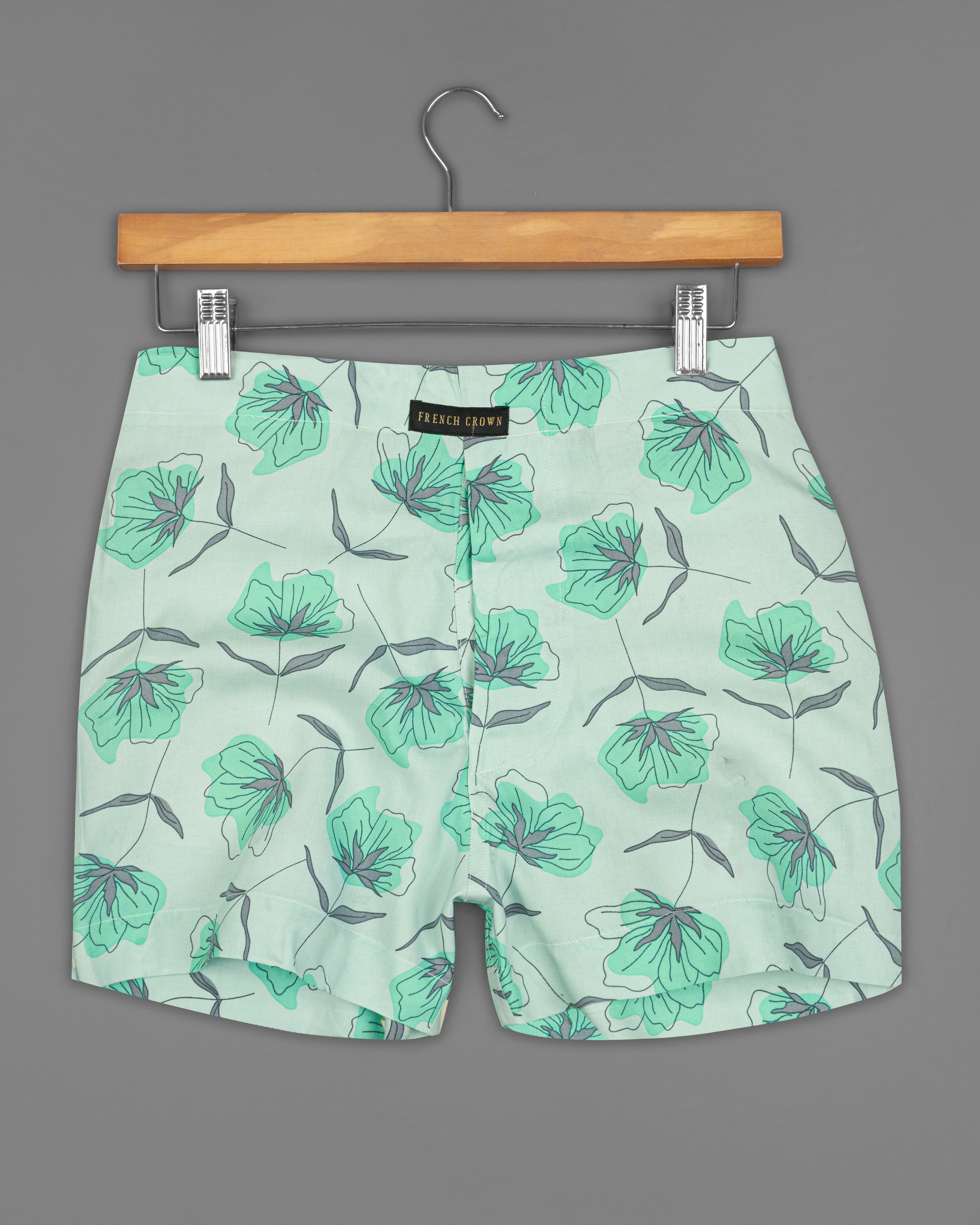 Harp Green Floral Printed Premium Cotton Boxers BX466-28, BX466-30, BX466-32, BX466-34, BX466-36, BX466-38, BX466-40, BX466-42, BX466-44