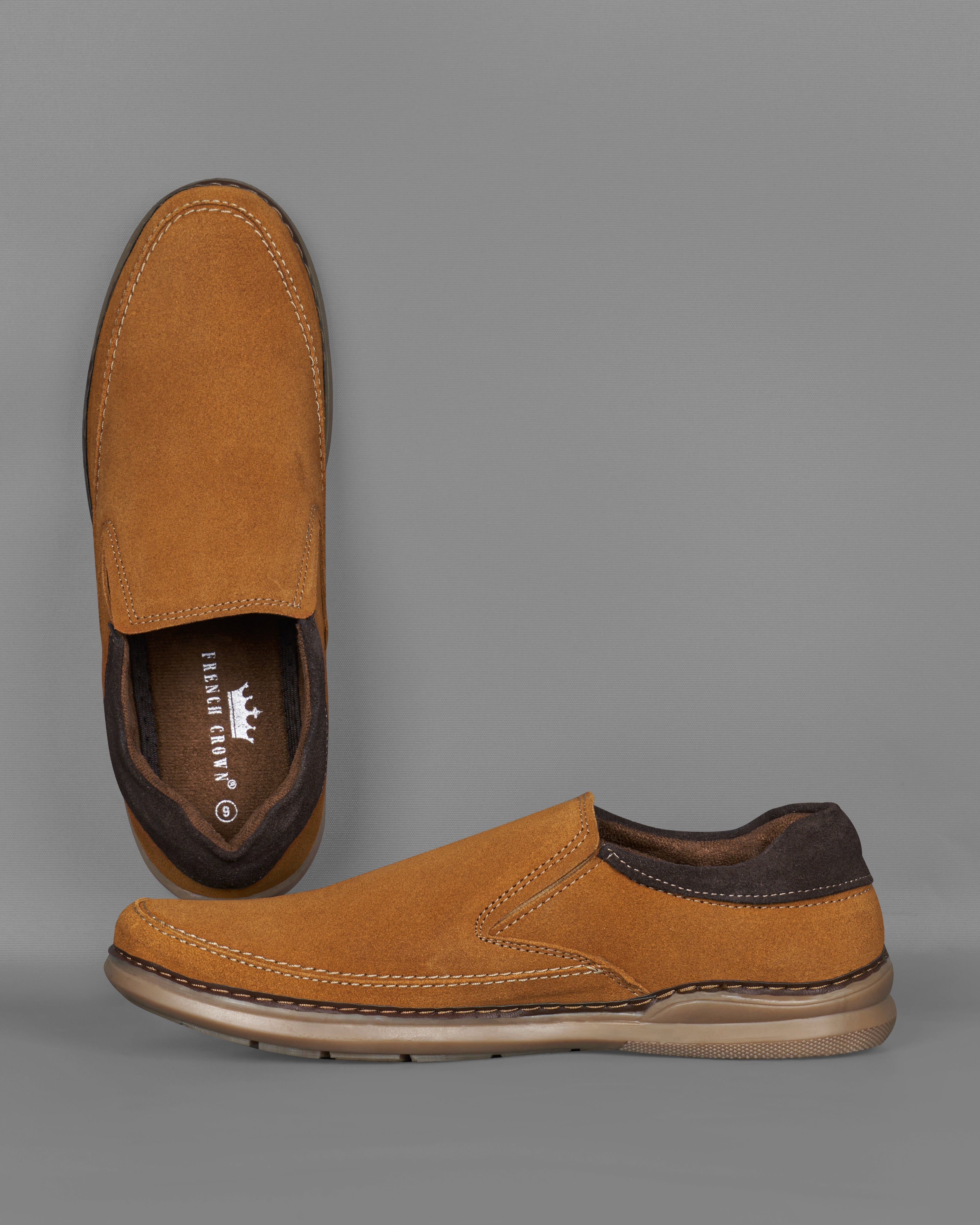 Brown Slip On Suede leather Shoes FT076-6, FT076-7, FT076-8, FT076-9, FT076-10, FT076-11