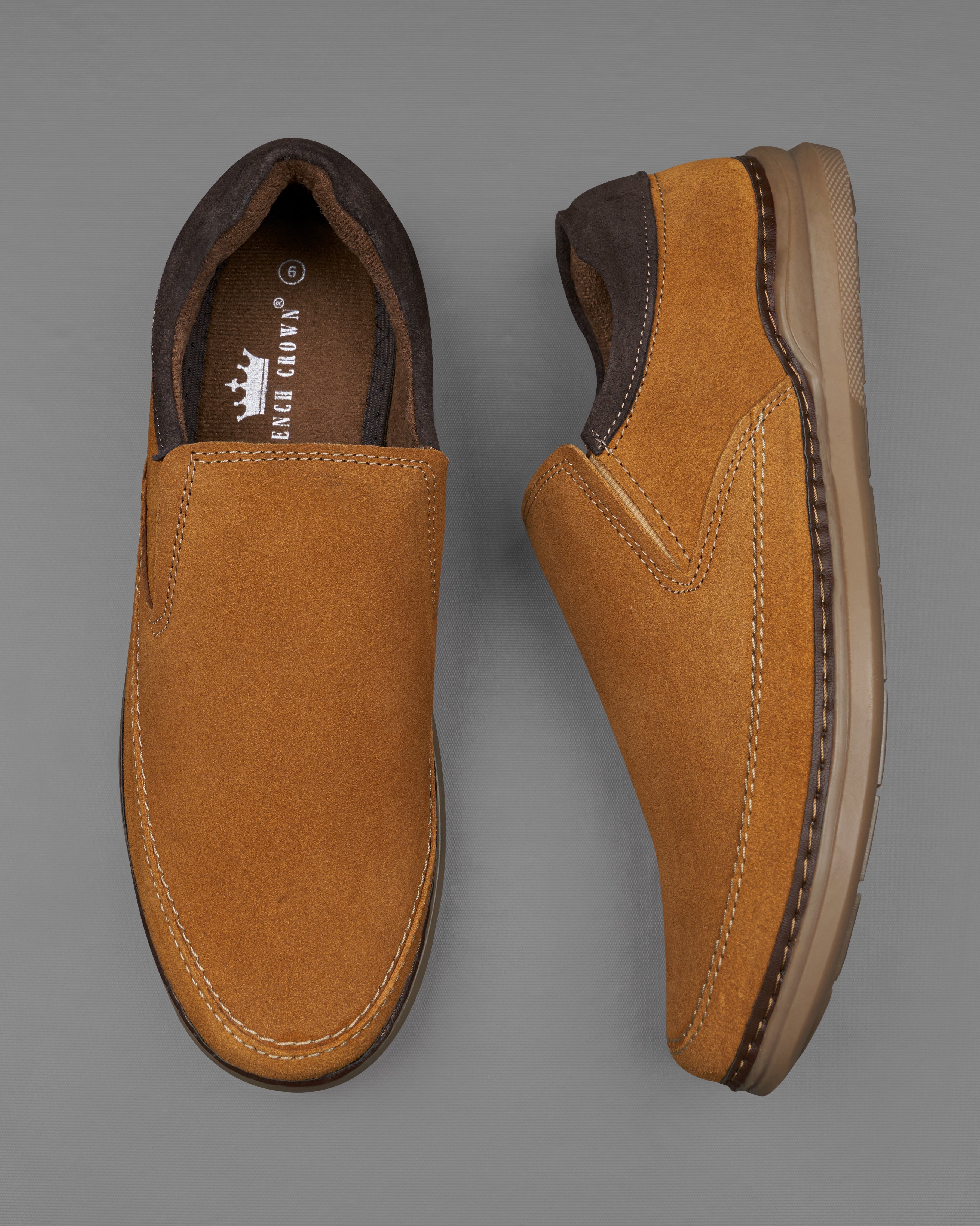 Brown Slip On Suede leather Shoes FT076-6, FT076-7, FT076-8, FT076-9, FT076-10, FT076-11