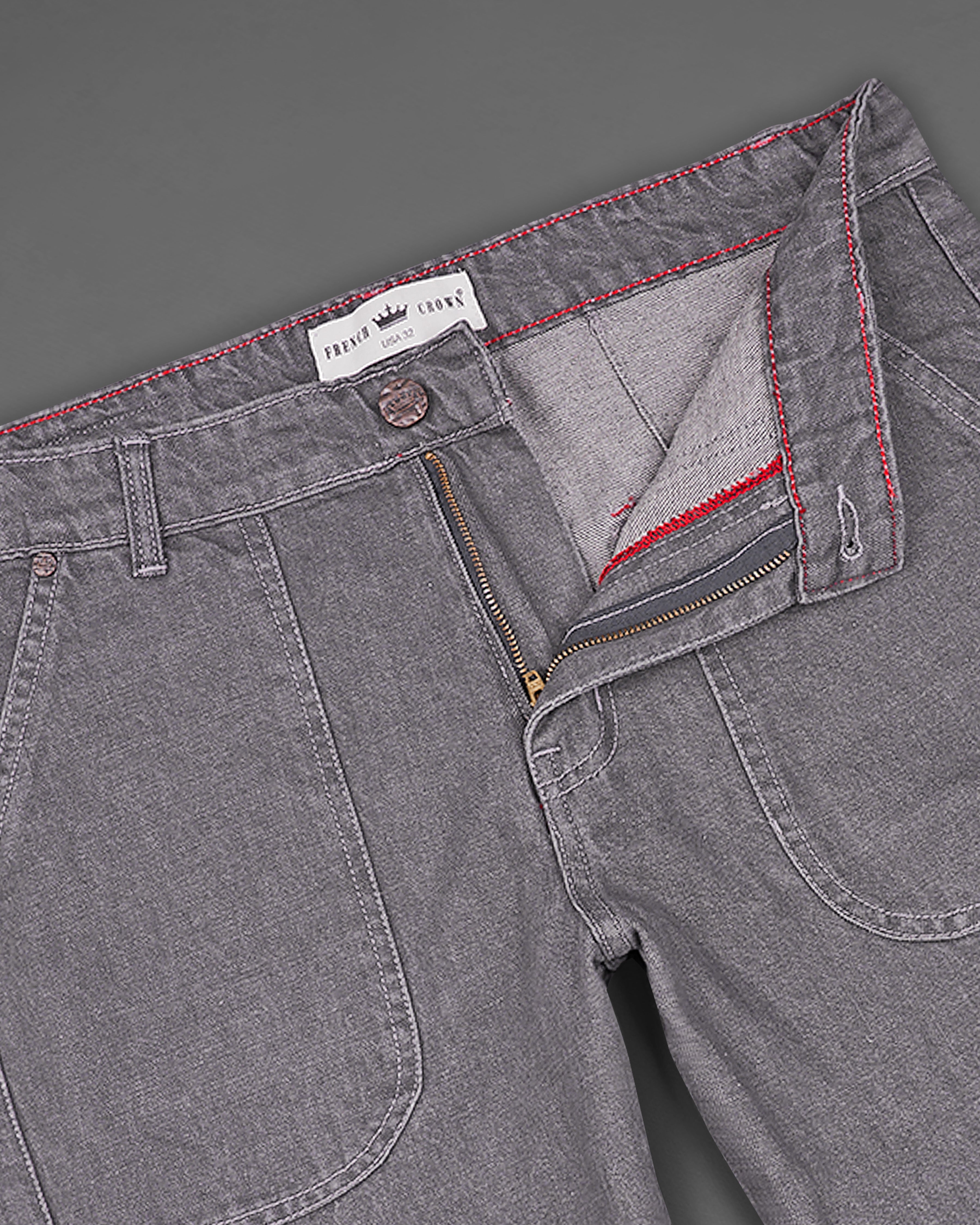 Smokey Gray Rinse Wash Cargo Denim J168-32, J168-34, J168-36, J168-38, J168-40