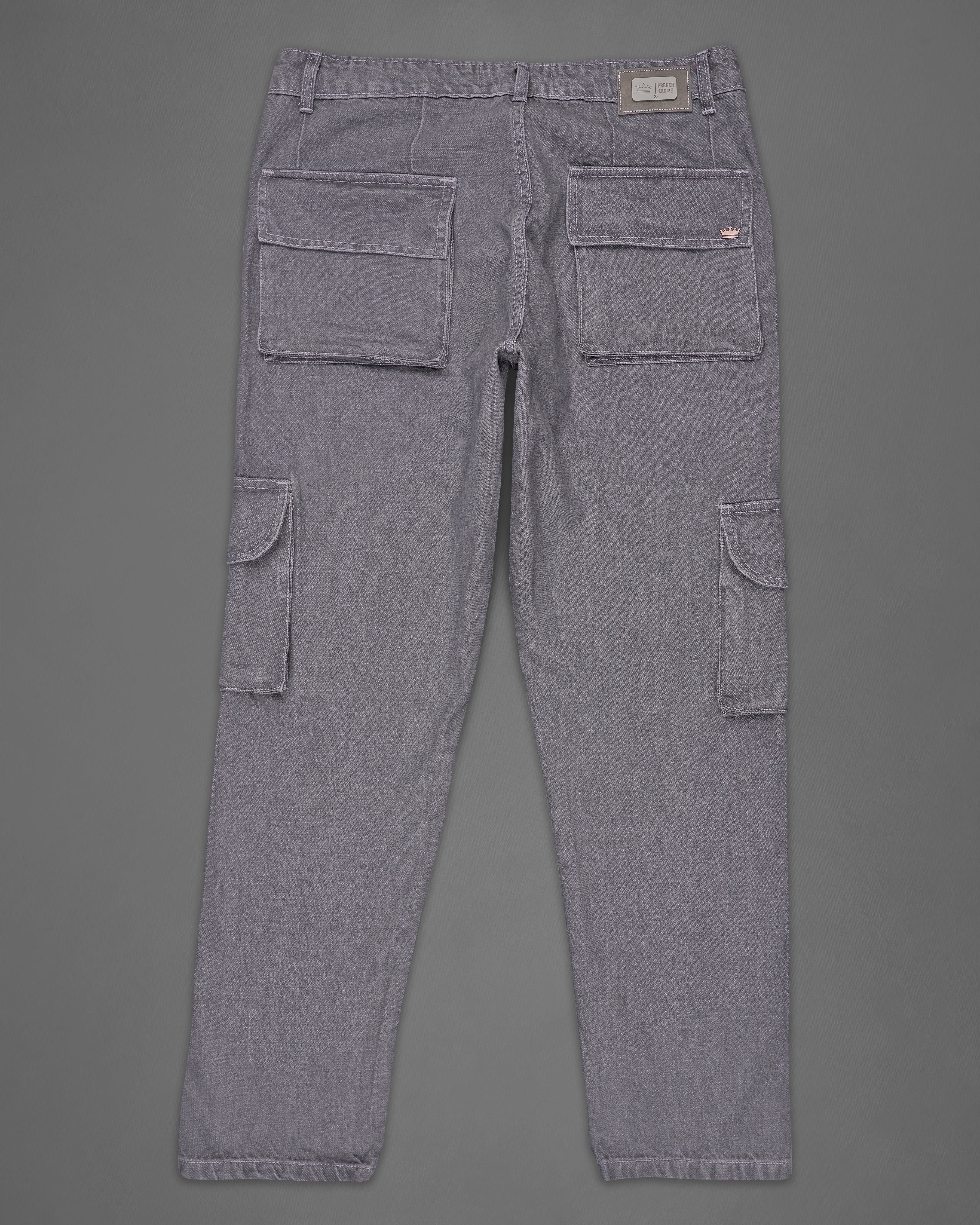 Smokey Gray Rinse Wash Cargo Denim J168-32, J168-34, J168-36, J168-38, J168-40