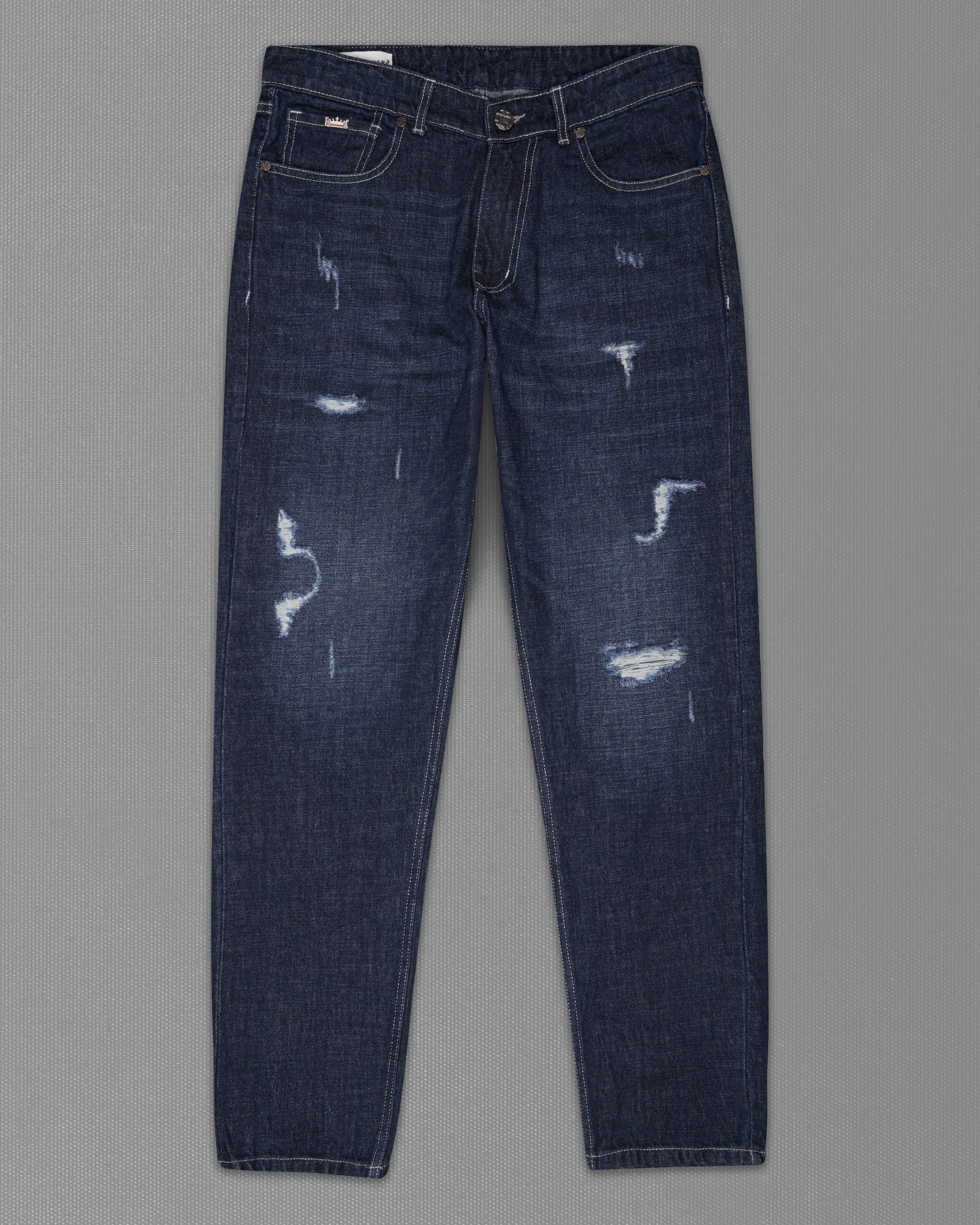 Gunmetal Blue Whiskering Wash Mildly Distressed Denim J199-30, J199-32, J199-34, J199-36, J199-38, J199-40