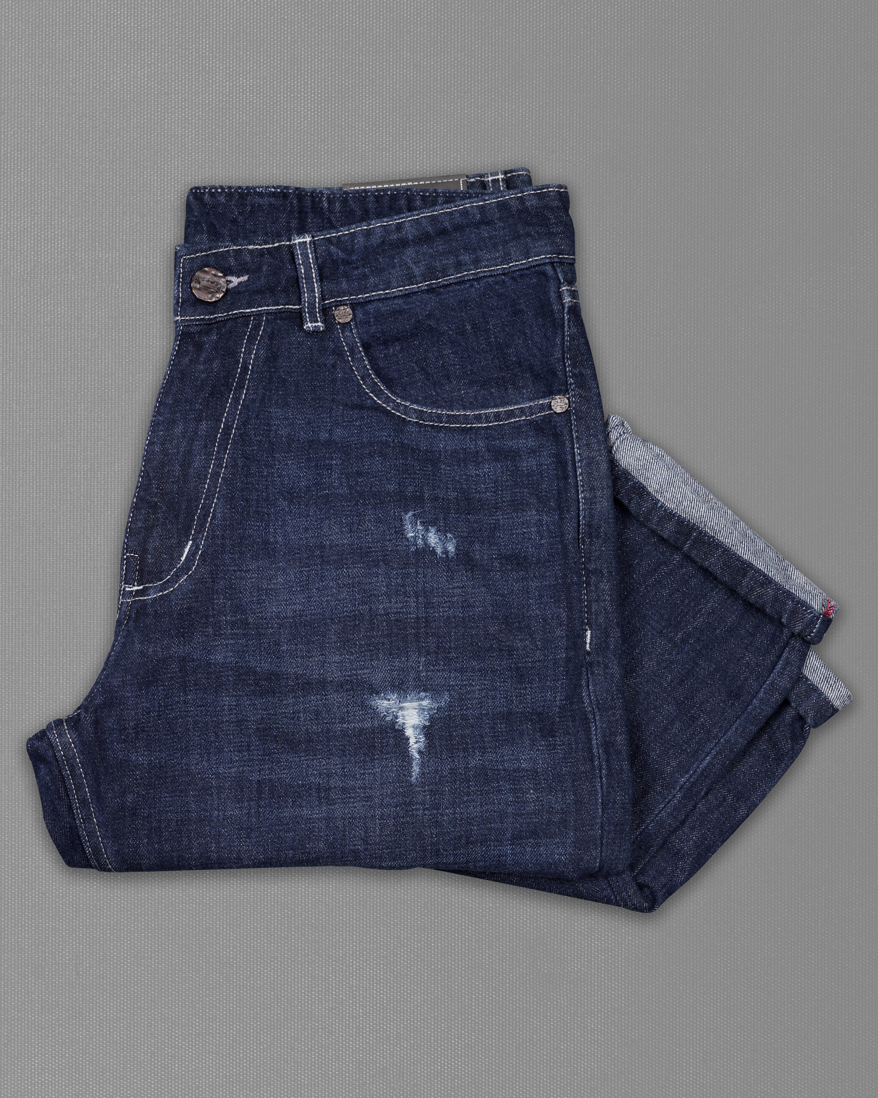 Gunmetal Blue Whiskering Wash Mildly Distressed Denim J199-30, J199-32, J199-34, J199-36, J199-38, J199-40