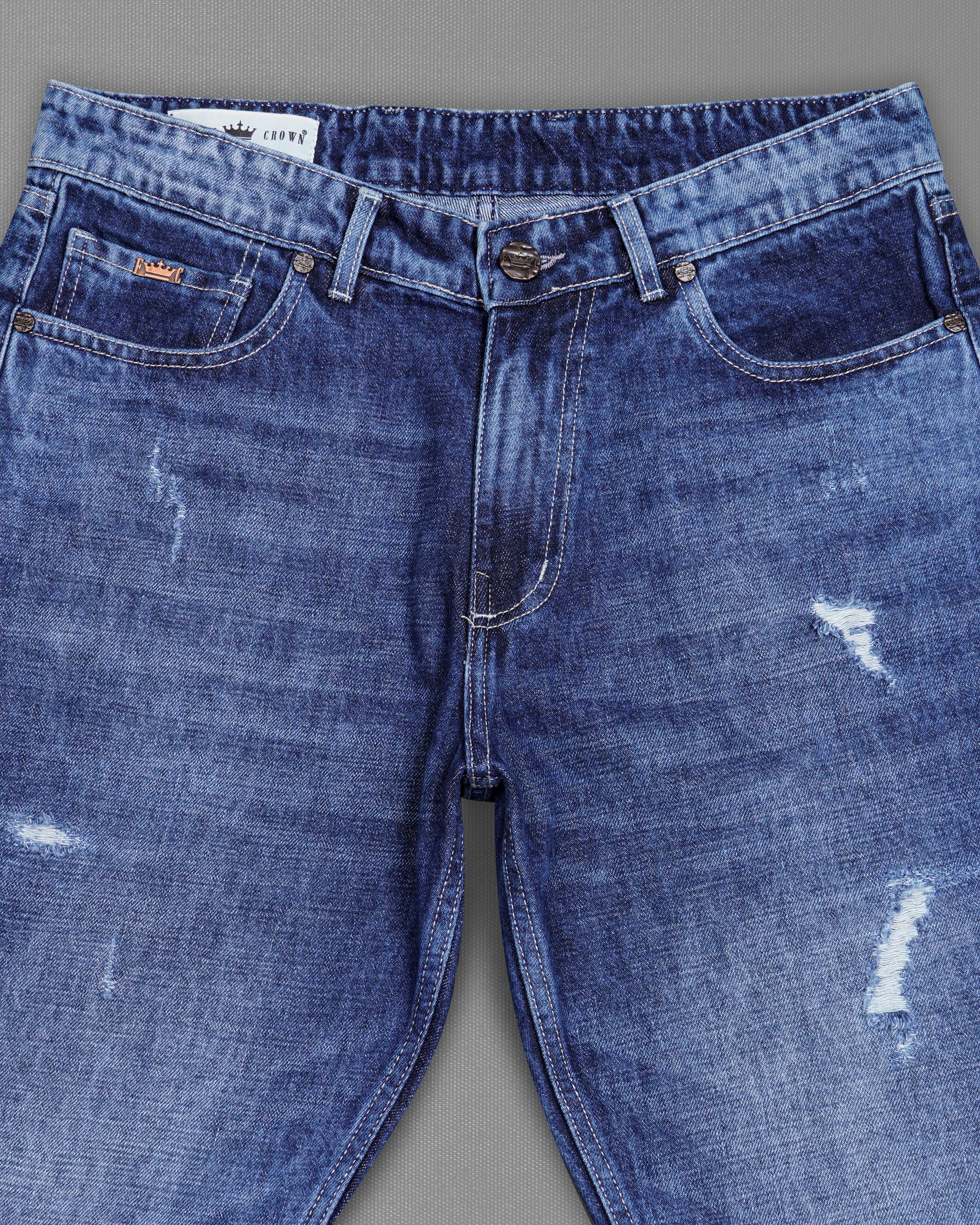 Rhino Blue Whiskering Wash Mildly Distressed Denim J200-30, J200-32, J200-34, J200-36, J200-38, J200-40