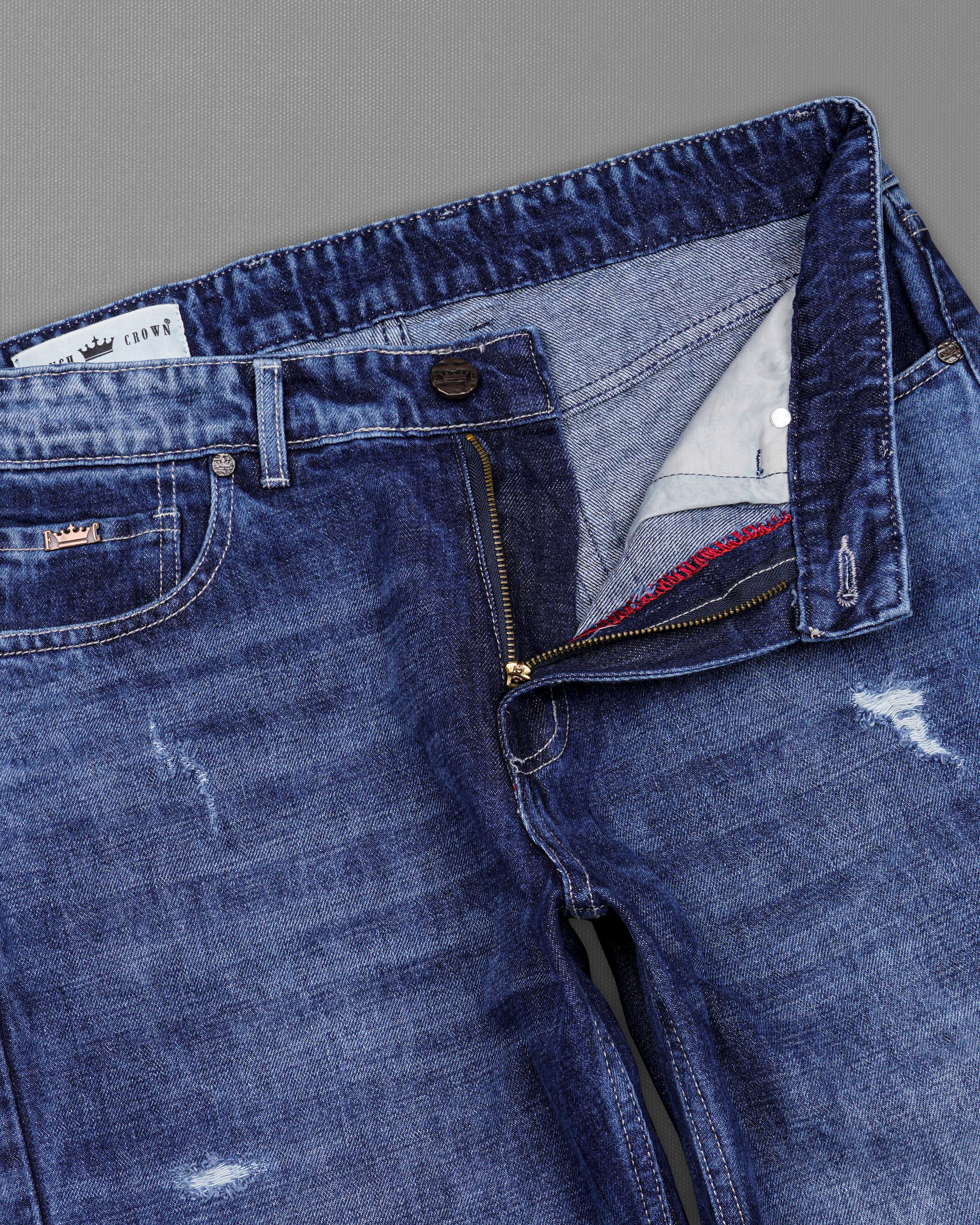 Rhino Blue Whiskering Wash Mildly Distressed Denim J200-30, J200-32, J200-34, J200-36, J200-38, J200-40