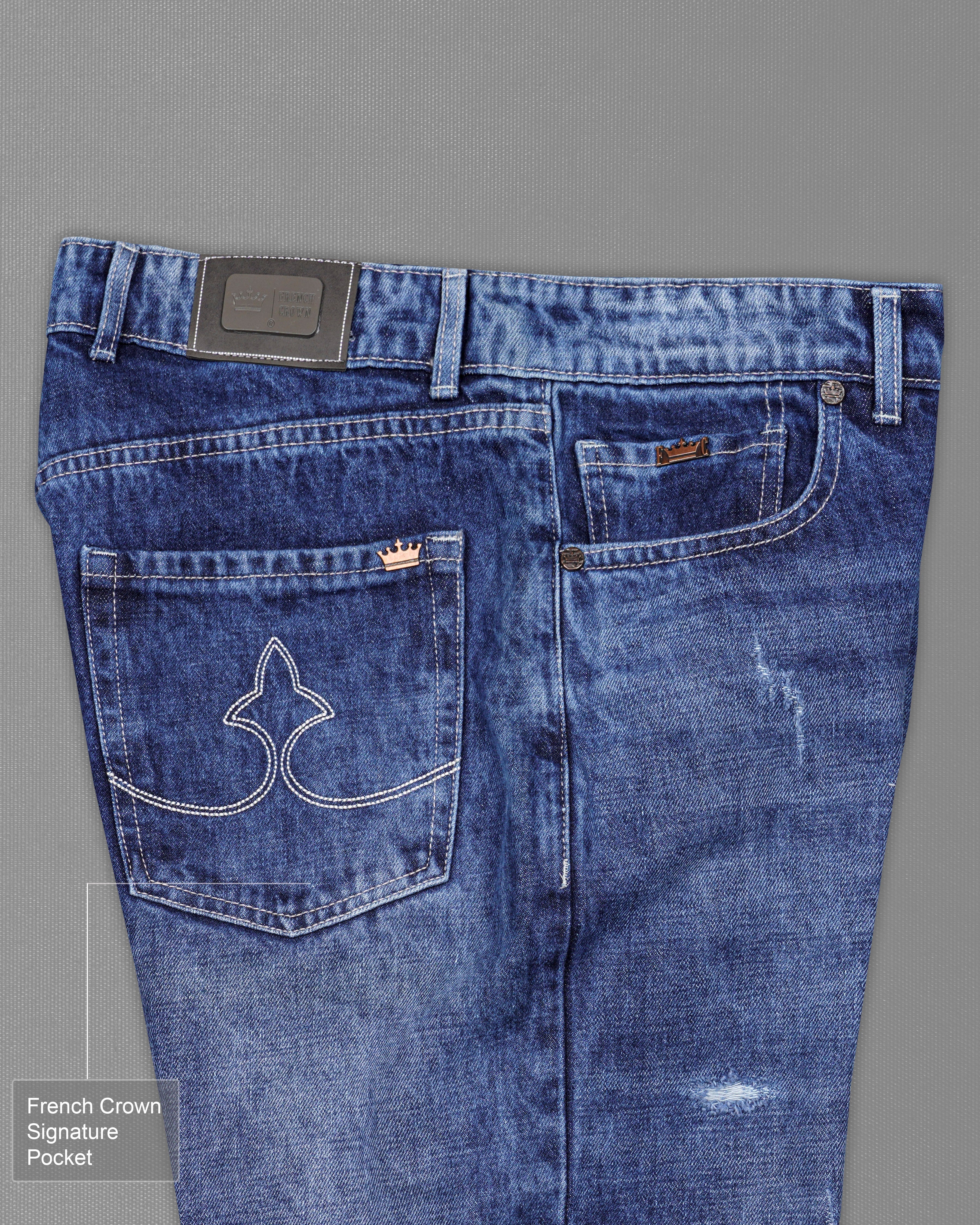 Rhino Blue Whiskering Wash Mildly Distressed Denim J200-30, J200-32, J200-34, J200-36, J200-38, J200-40