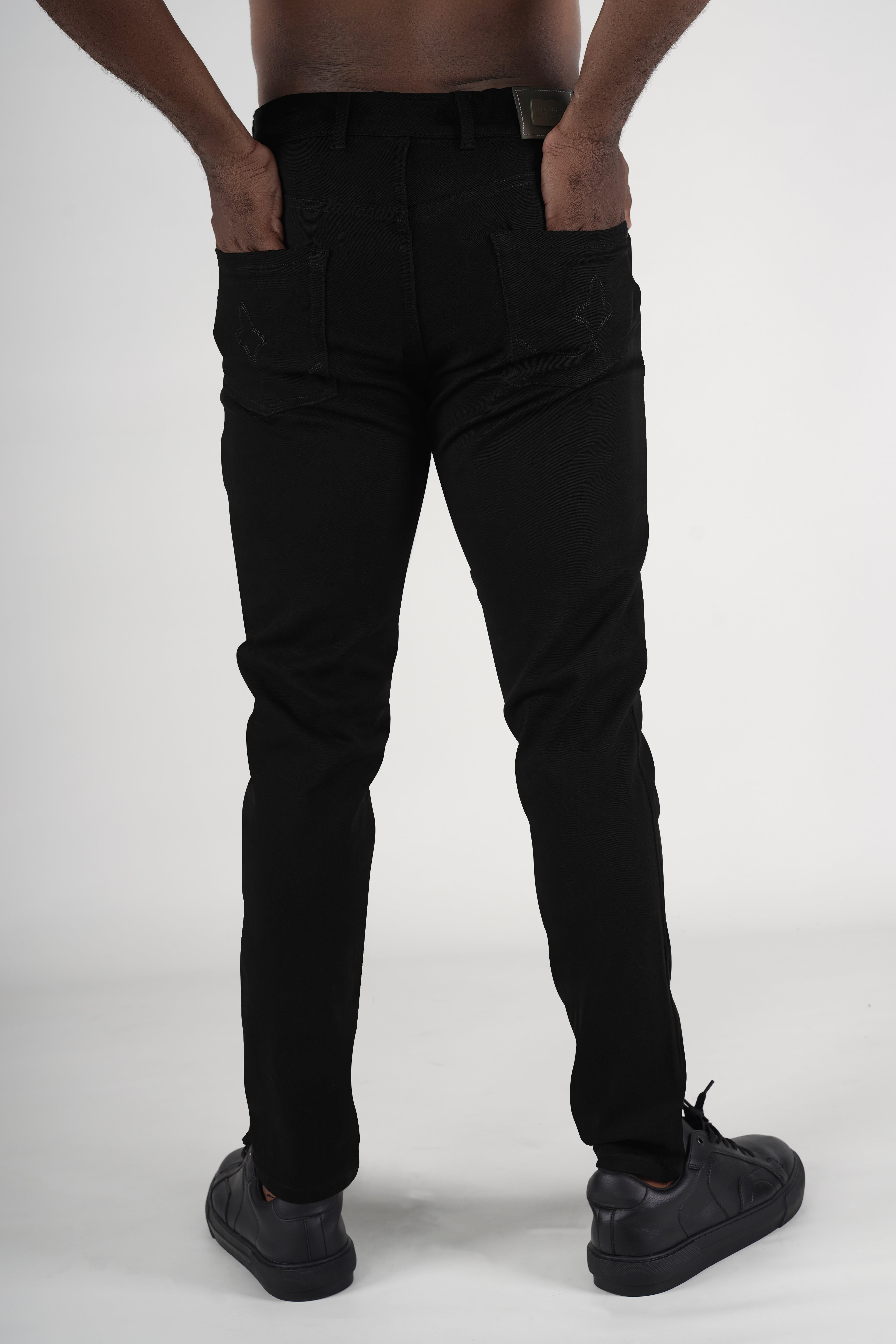 Jade Black Mildly Distressed Rinse Wash Stretchable Denim J228-30, J228-32, J228-34, J228-36, J228-38, J228-40