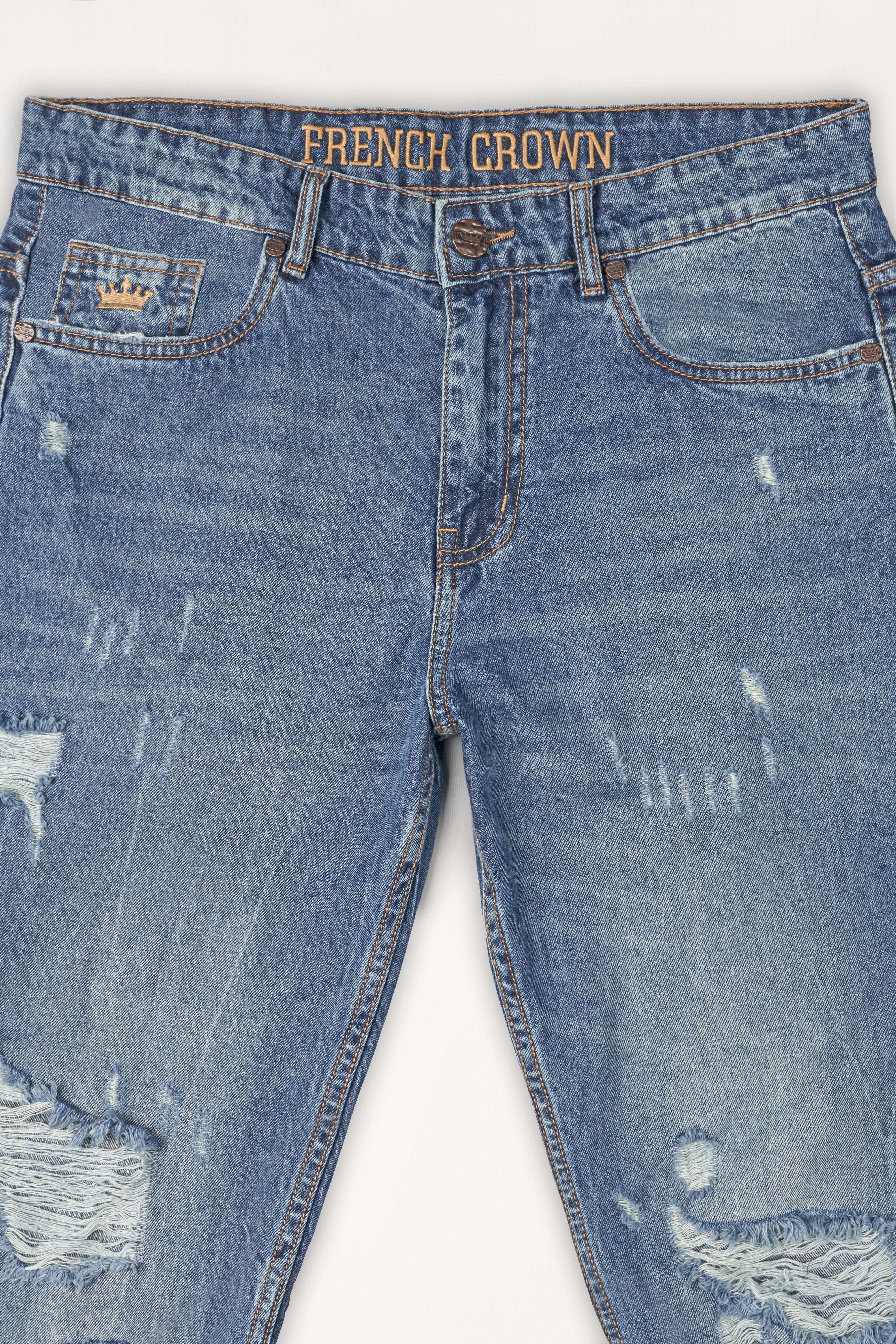 Lynch Blue Mildly Distressed Stone Wash Denim J237-30, J237-32, J237-34, J237-36, J237-38, J237-40