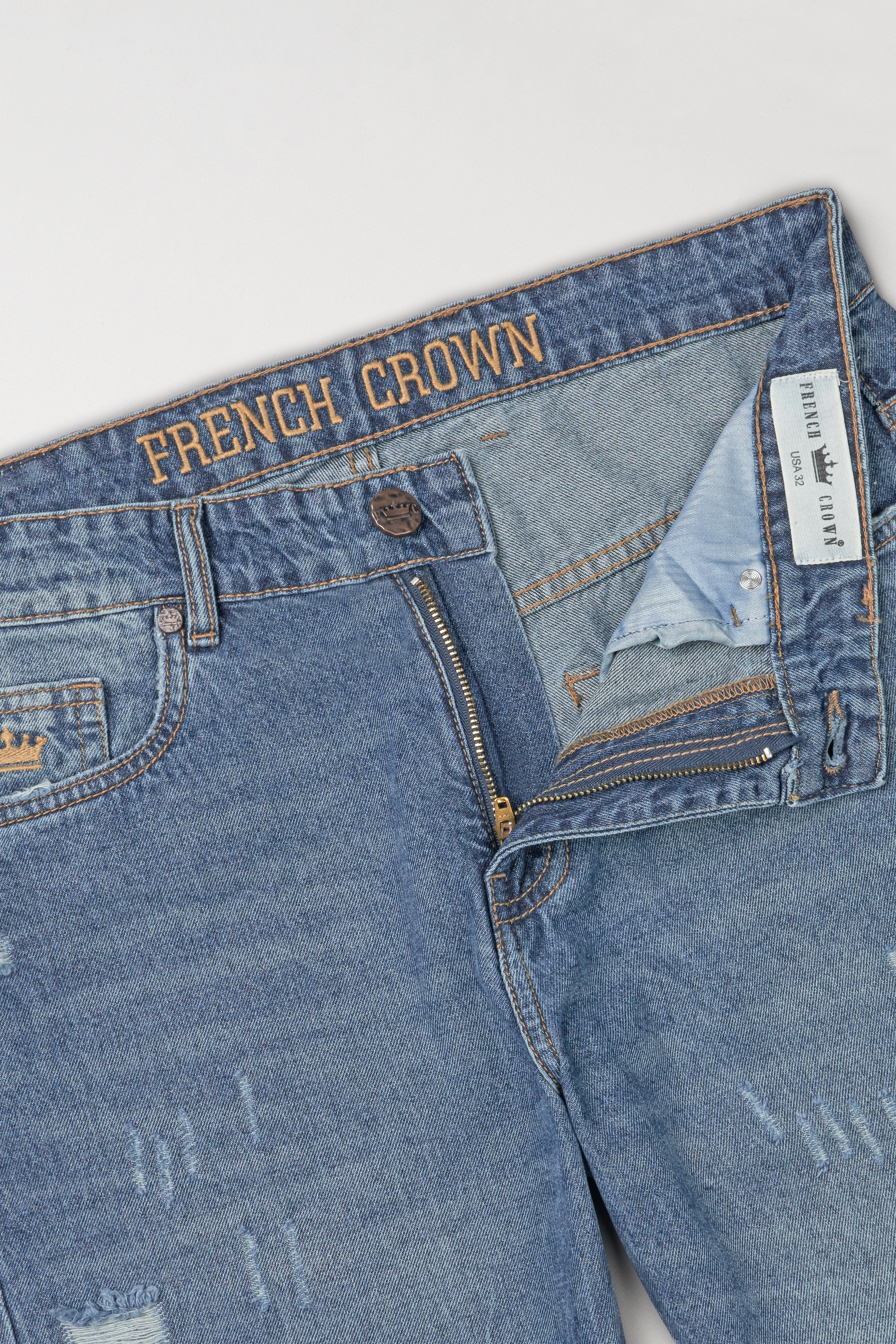 Lynch Blue Mildly Distressed Stone Wash Denim J237-30, J237-32, J237-34, J237-36, J237-38, J237-40