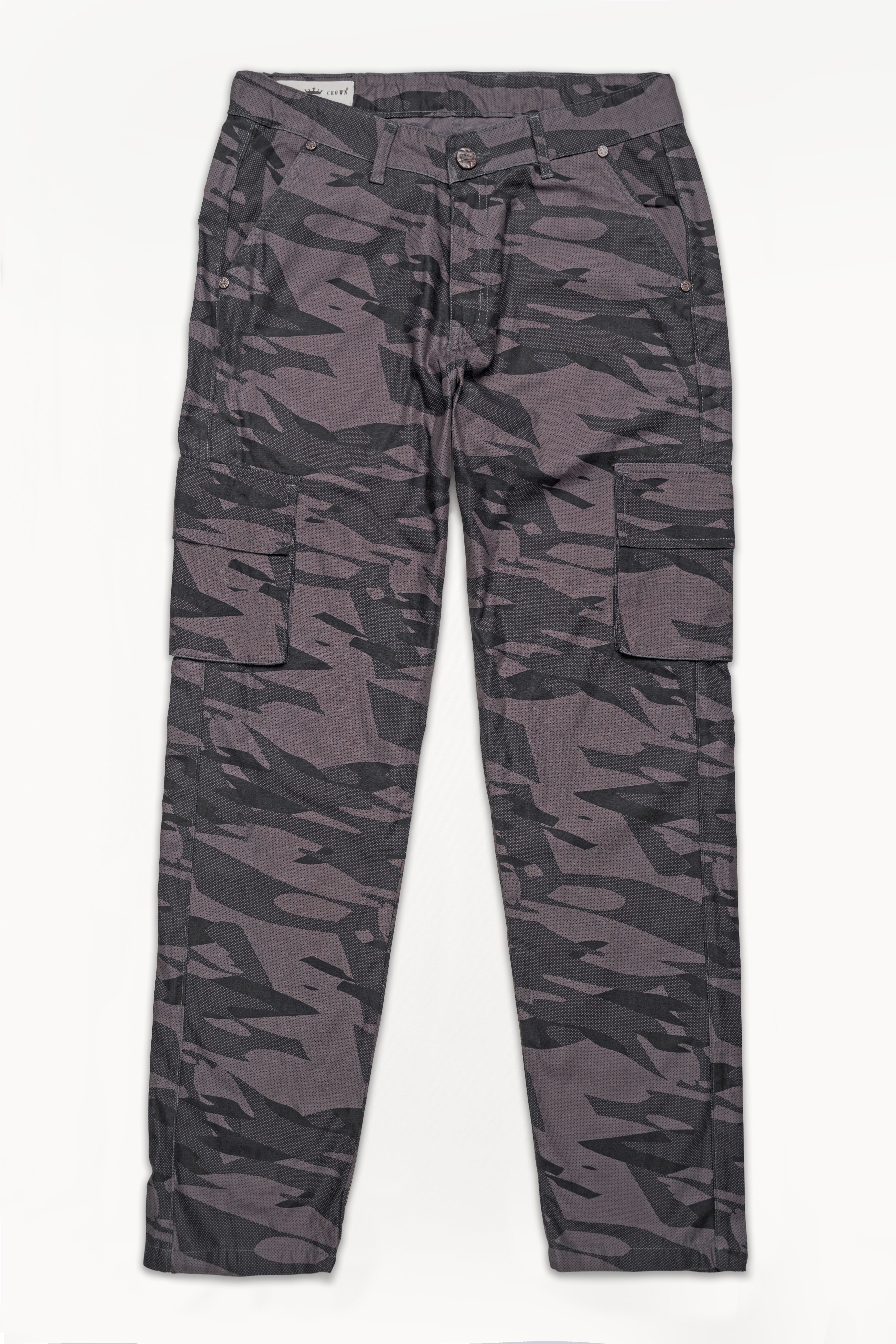 Smokey Gray and Charcoal Gray Camouflage Cargo Denim J248-30, J248-32, J248-34, J248-36, J248-38, J248-40