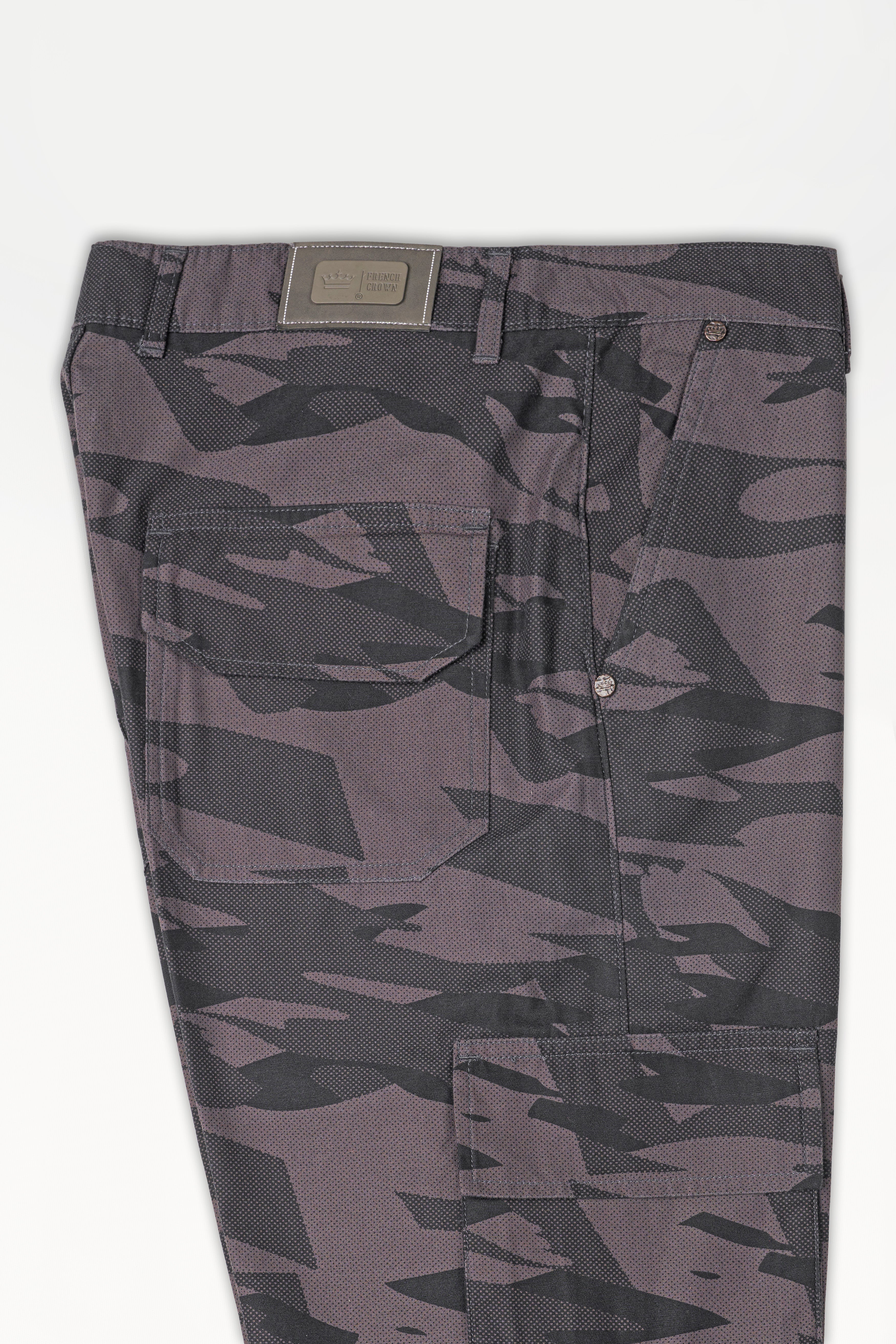 Smokey Gray and Charcoal Gray Camouflage Cargo Denim J248-30, J248-32, J248-34, J248-36, J248-38, J248-40