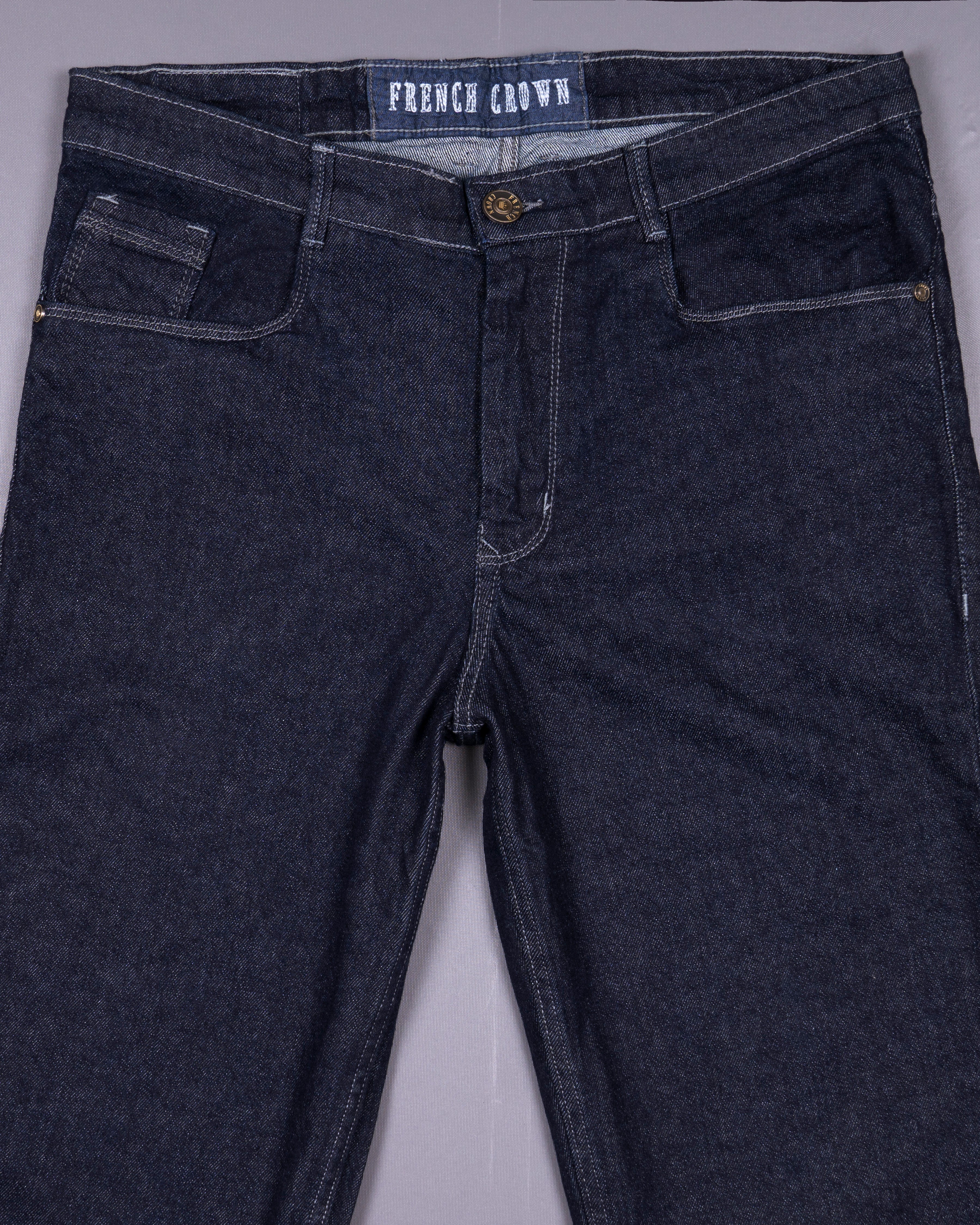 MIDNIGHT BLUE SLIM FIT MID-RISE CLEAN LOOK STRETCHABLE DENIM J87-30, J87-32, J87-34, J87-36, J87-38, J87-40