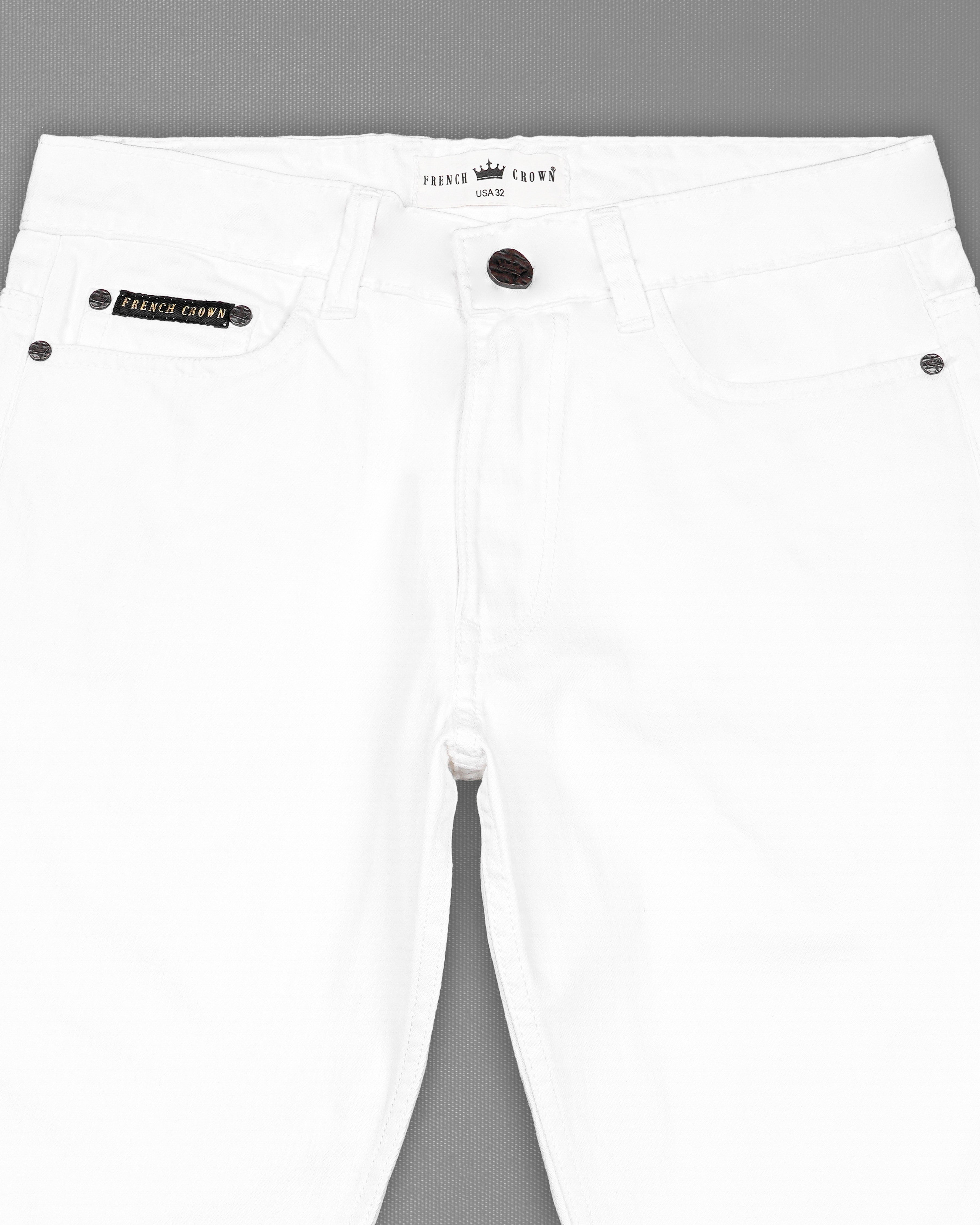 Bright White Rinse Wash Hand Painted Denim J100-ART006-30, J100-ART006-32, J100-ART006-34, J100-ART006-36, J100-ART006-38, J100-ART006-40