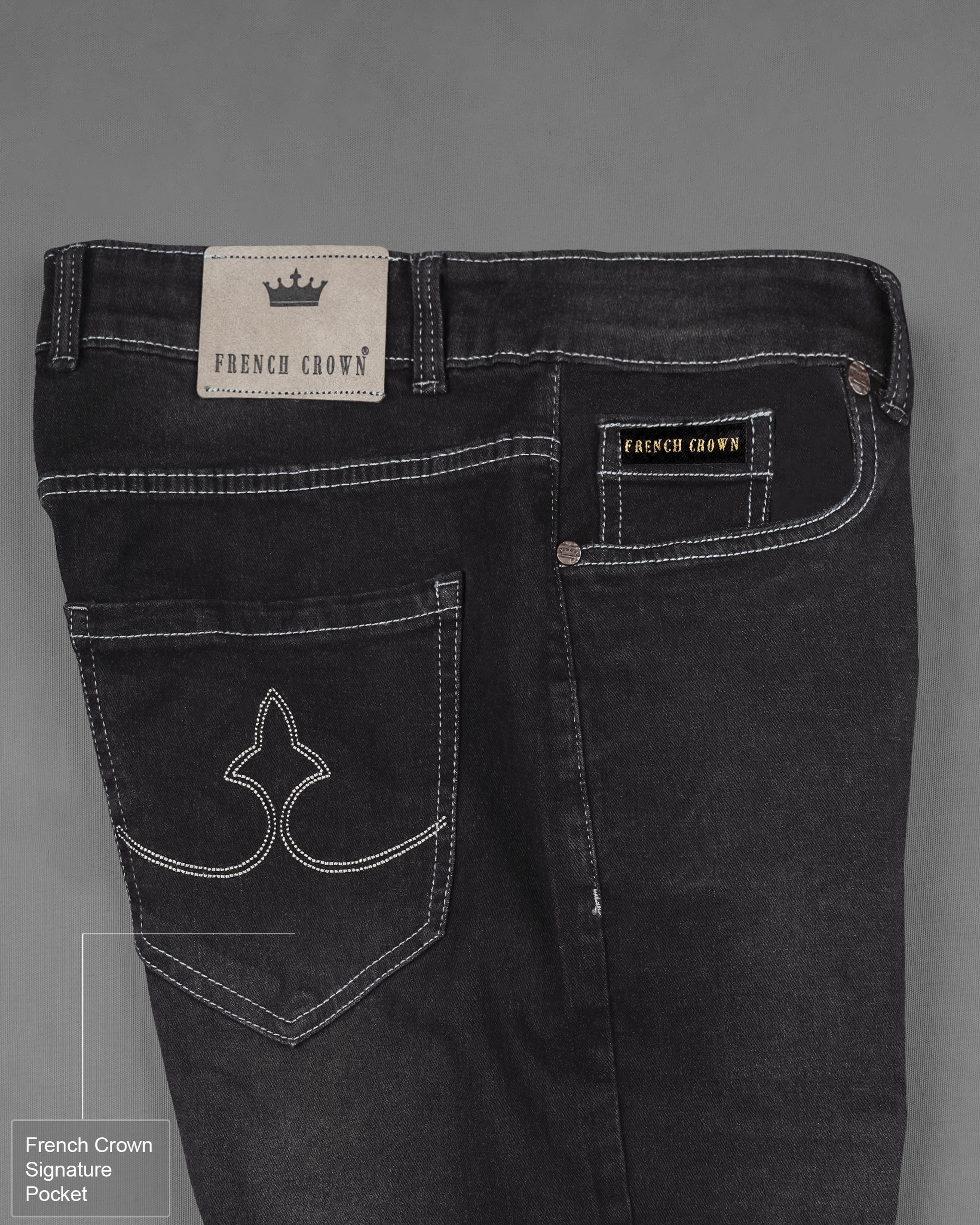 Haiti Black Rinse Wash Stretchable Denim J154-32, J154-34, J154-36, J154-38, J154-40