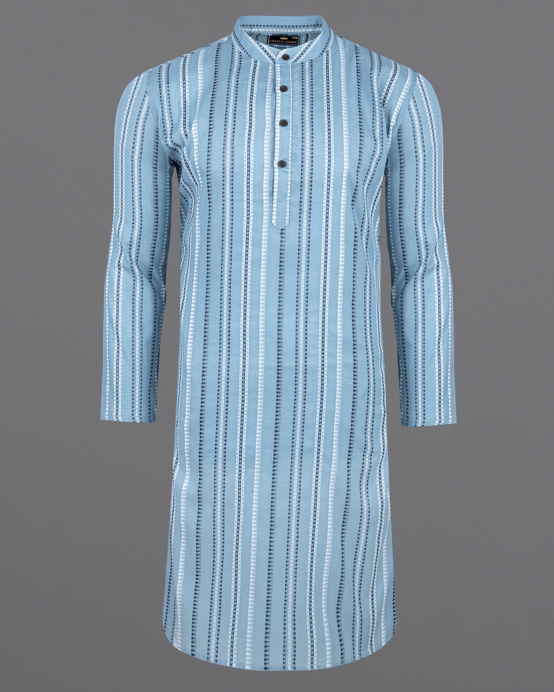 Glacier Blue Dobby Textured Premium Giza Cotton Kurta KT008-39, KT008-40, KT008-42, KT008-44, KT008-46