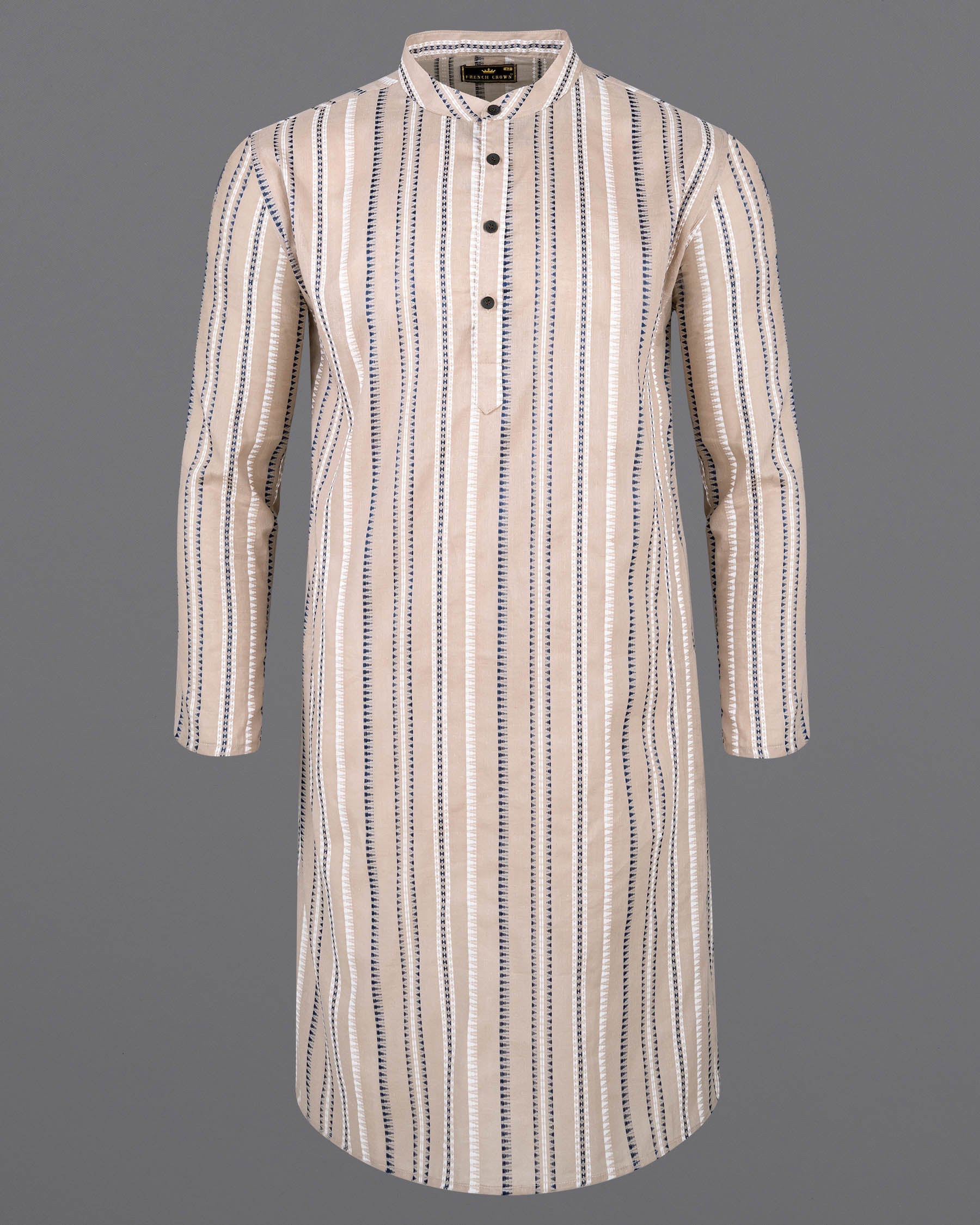 Dust Storm Brown Dobby Textured Premium Giza Cotton Kurta KT009-39, KT009-40, KT009-42, KT009-44, KT009-46