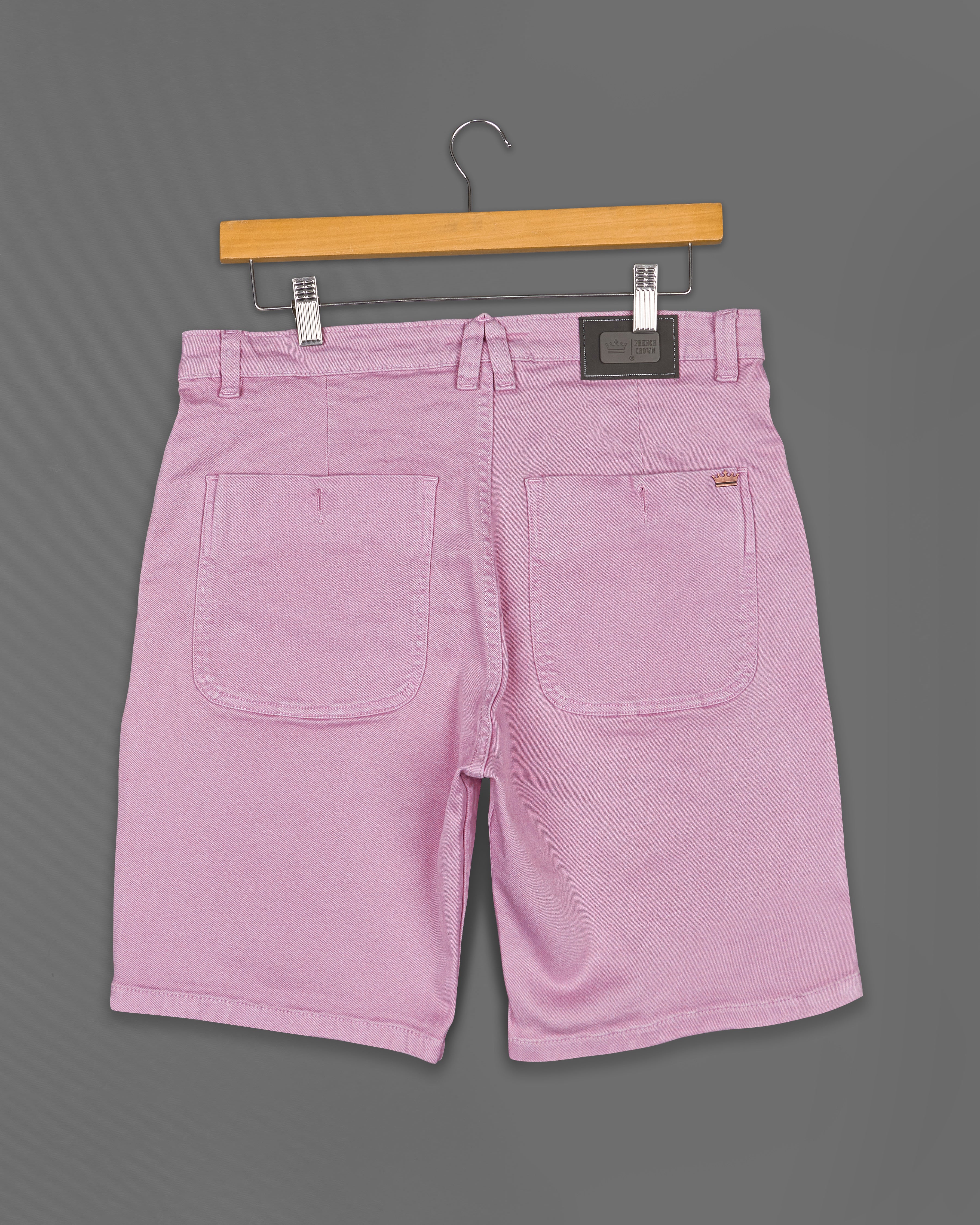 Pearl Pink Denim Shorts SR187-28, SR187-30, SR187-32, SR187-34, SR187-36, SR187-38, SR187-40, SR187-42, SR187-44