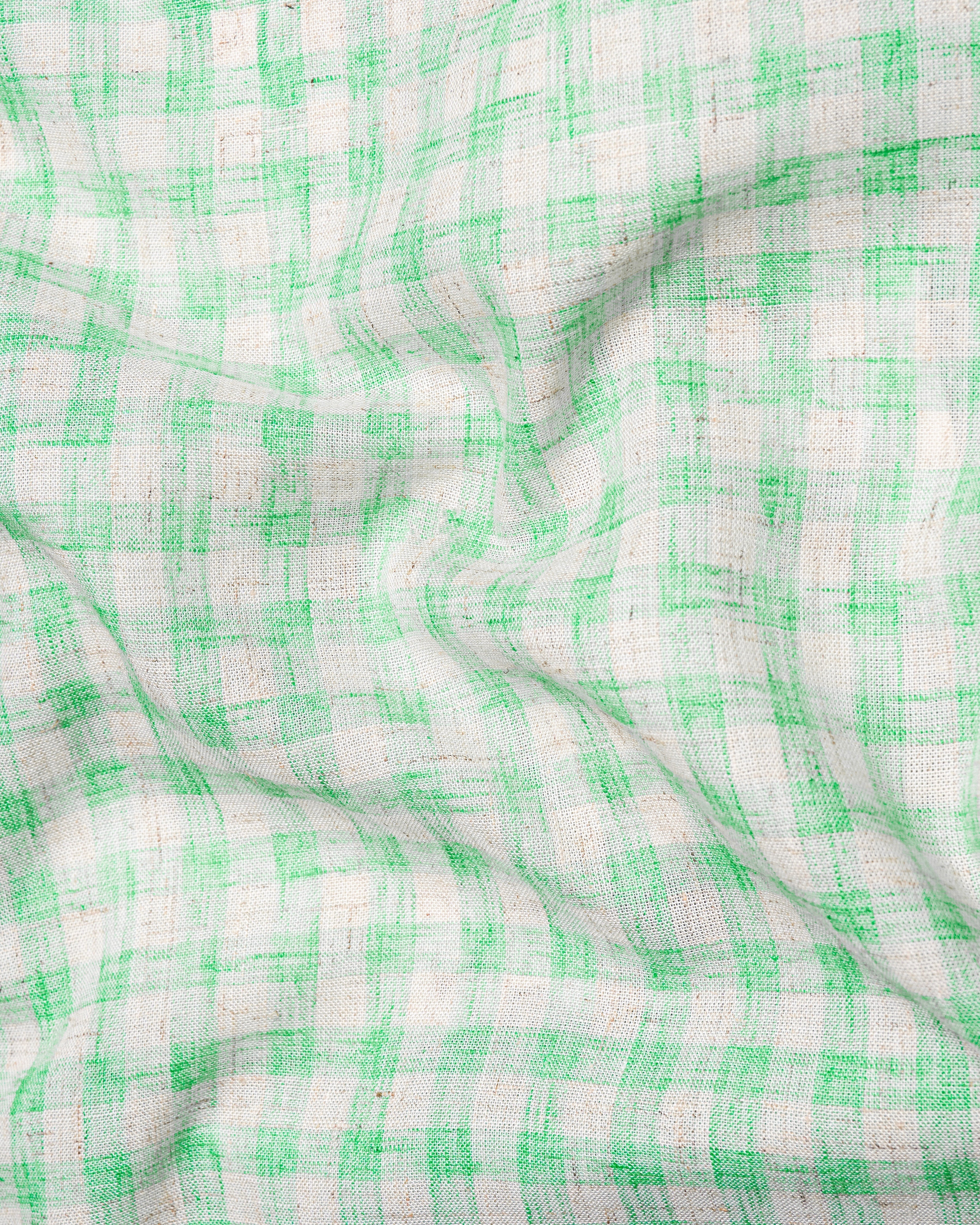 Turquoise Green and Mercury Gray Checkered Luxurious Linen Shorts SR210-28, SR210-30, SR210-32, SR210-34, SR210-36, SR210-38, SR210-40, SR210-42, SR210-44