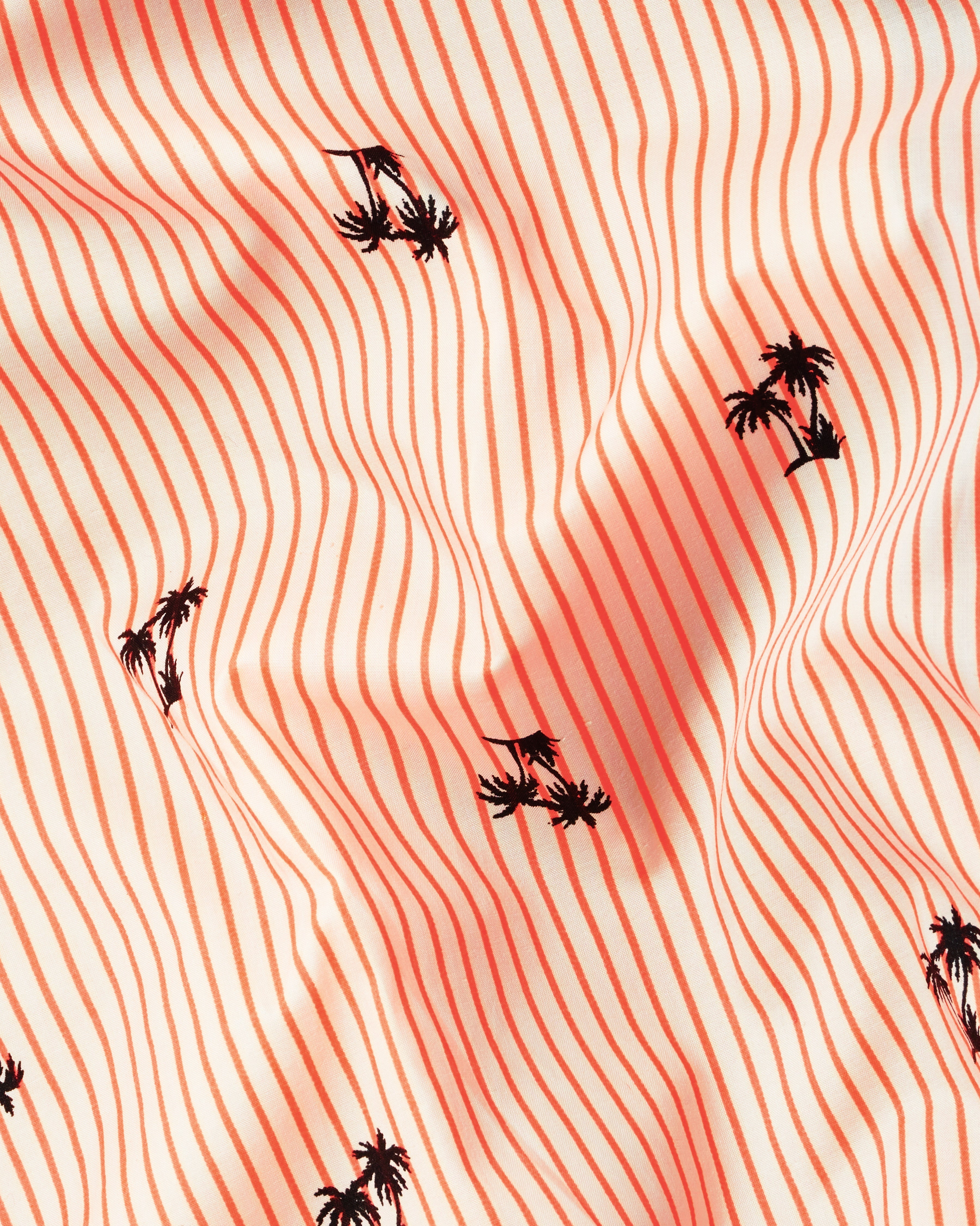 Bittersweet Orange and Black Striped with Trees Printed Premium Cotton Shorts SR227-28, SR227-30, SR227-32, SR227-34, SR227-36, SR227-38, SR227-40, SR227-42, SR227-44