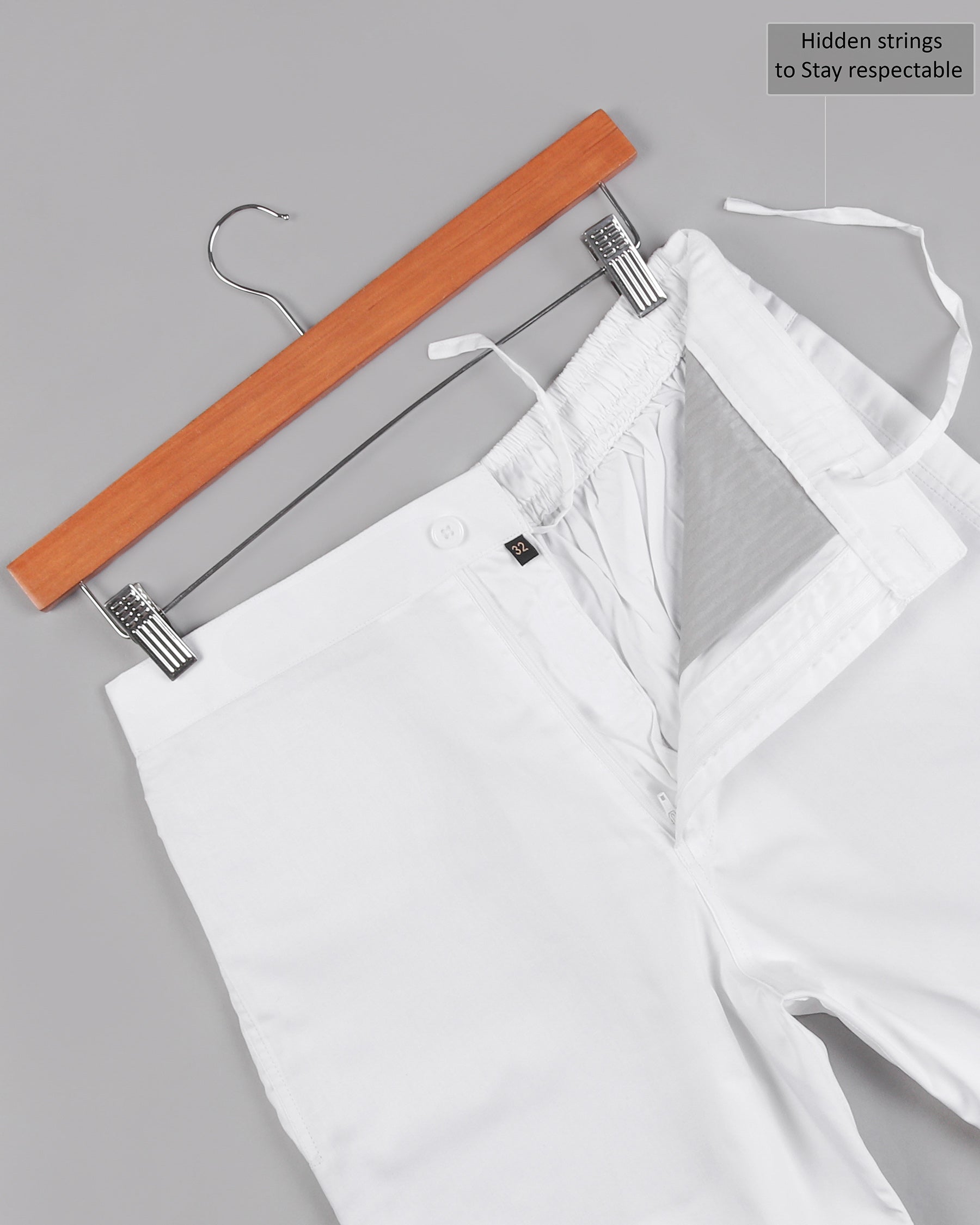 Bright White Premium Linen and Cotton Shorts