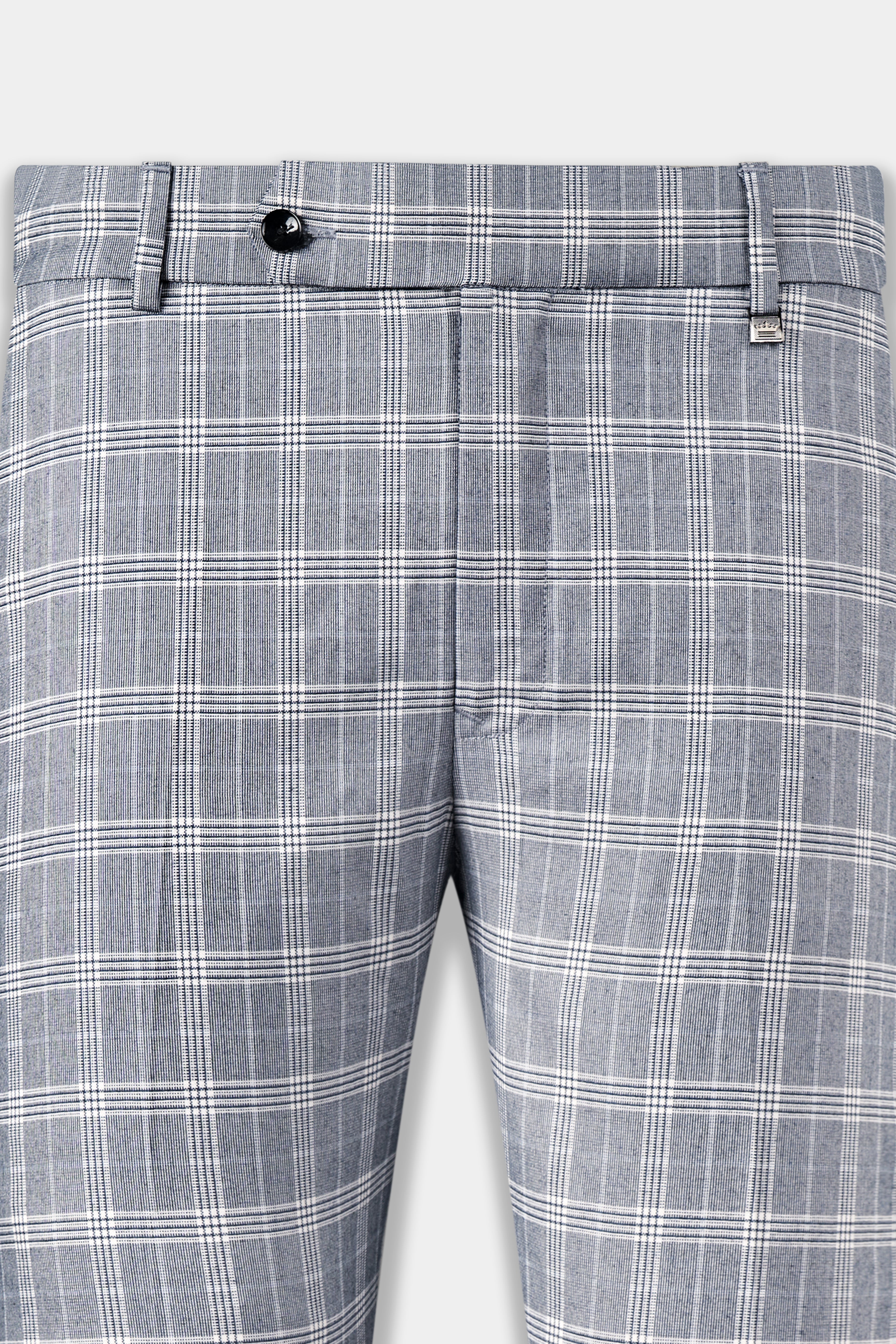 Monsoon Gray Plaid Double-Breasted Suit