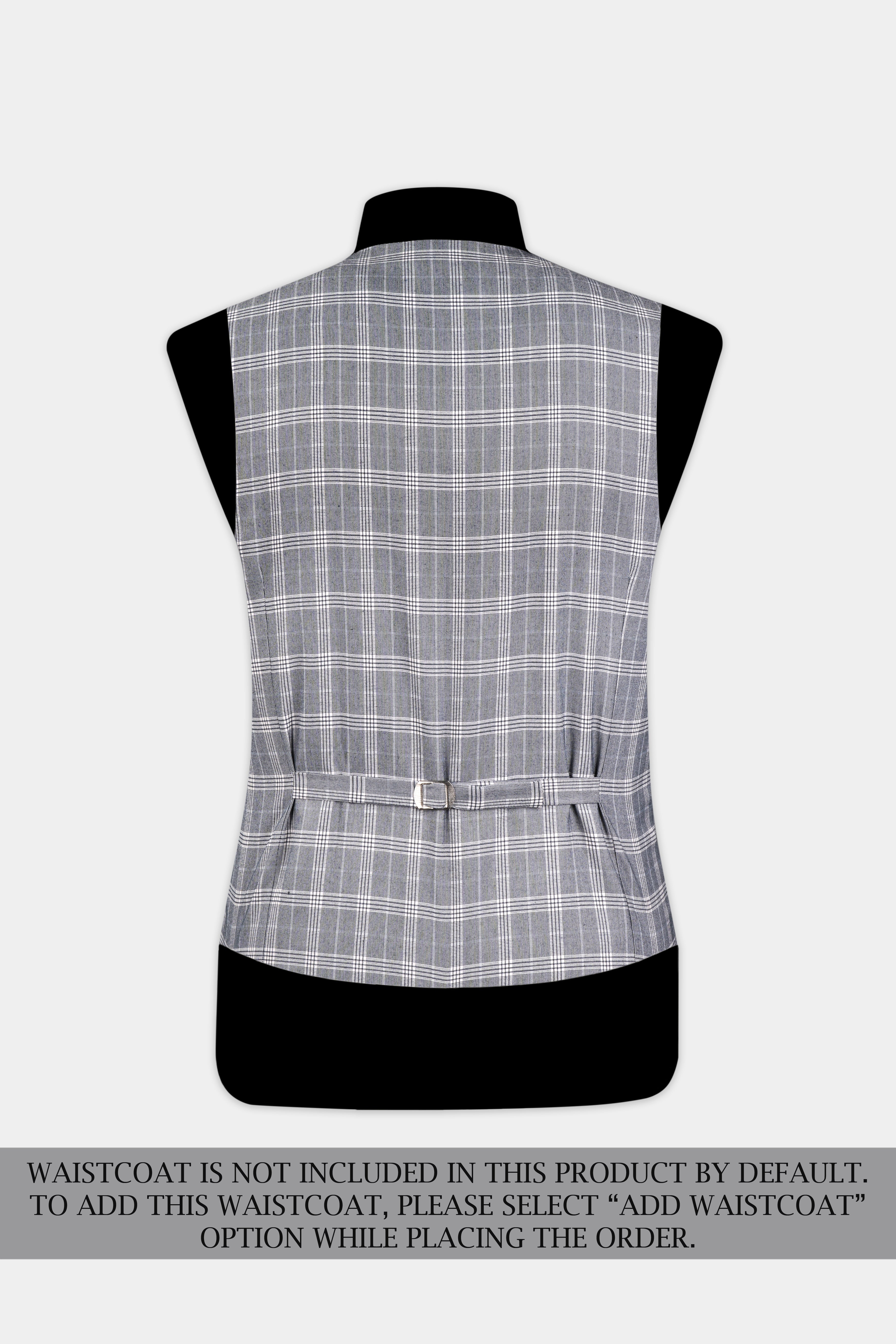 Monsoon Gray Plaid Double-Breasted Suit