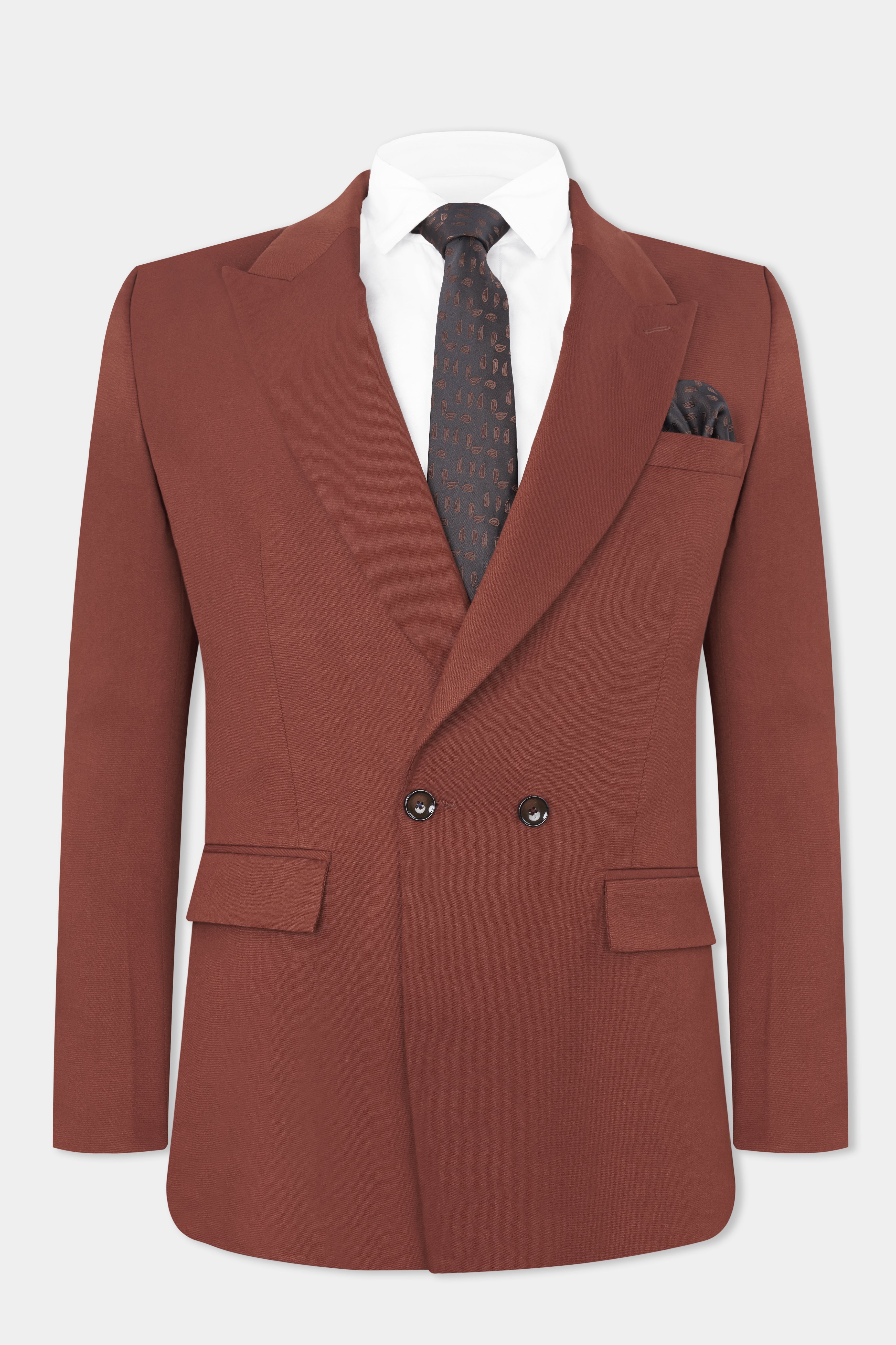 Ironstone Red Stretchable Double-Breasted traveler Suit