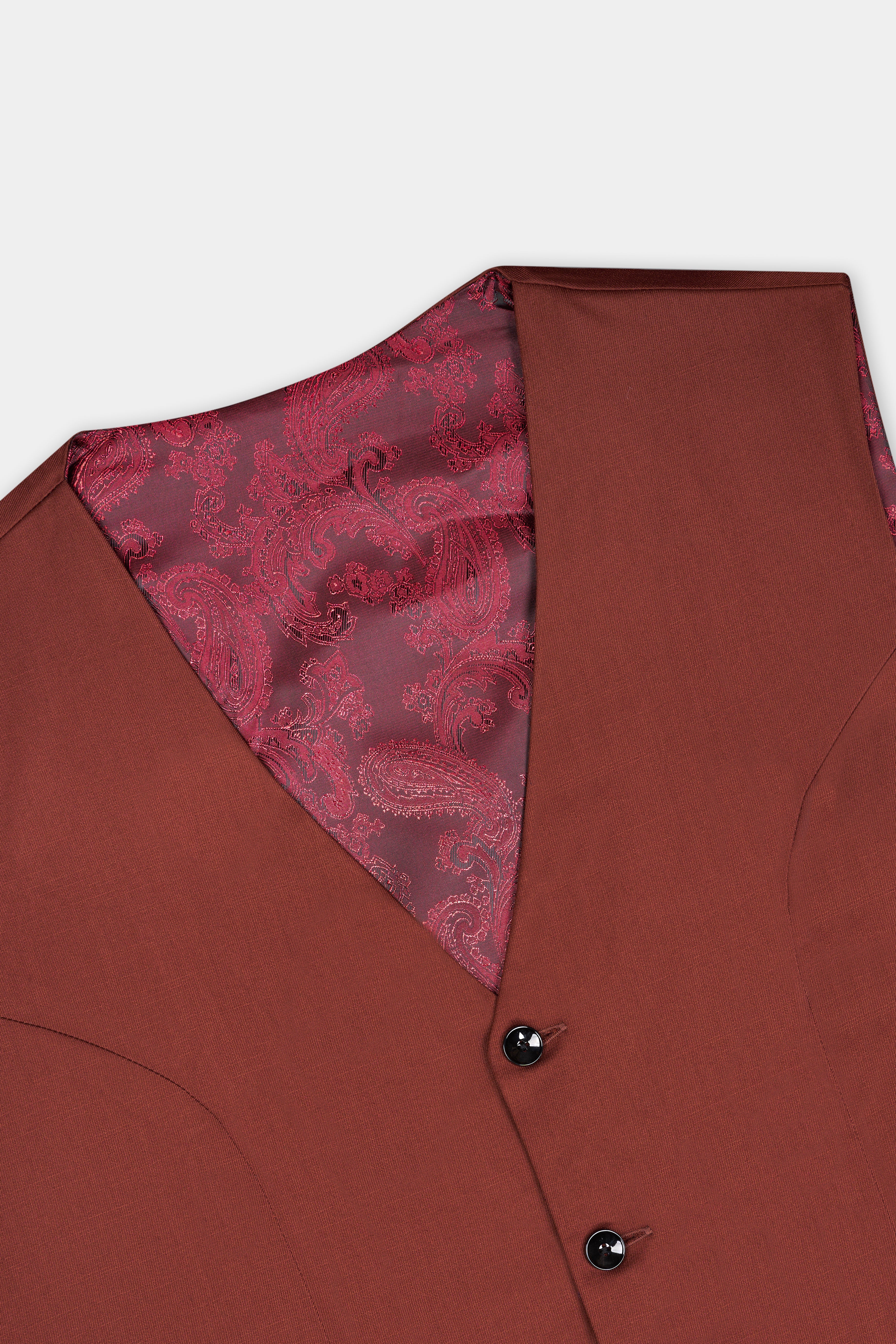 Ironstone Red Stretchable Double-Breasted traveler Suit