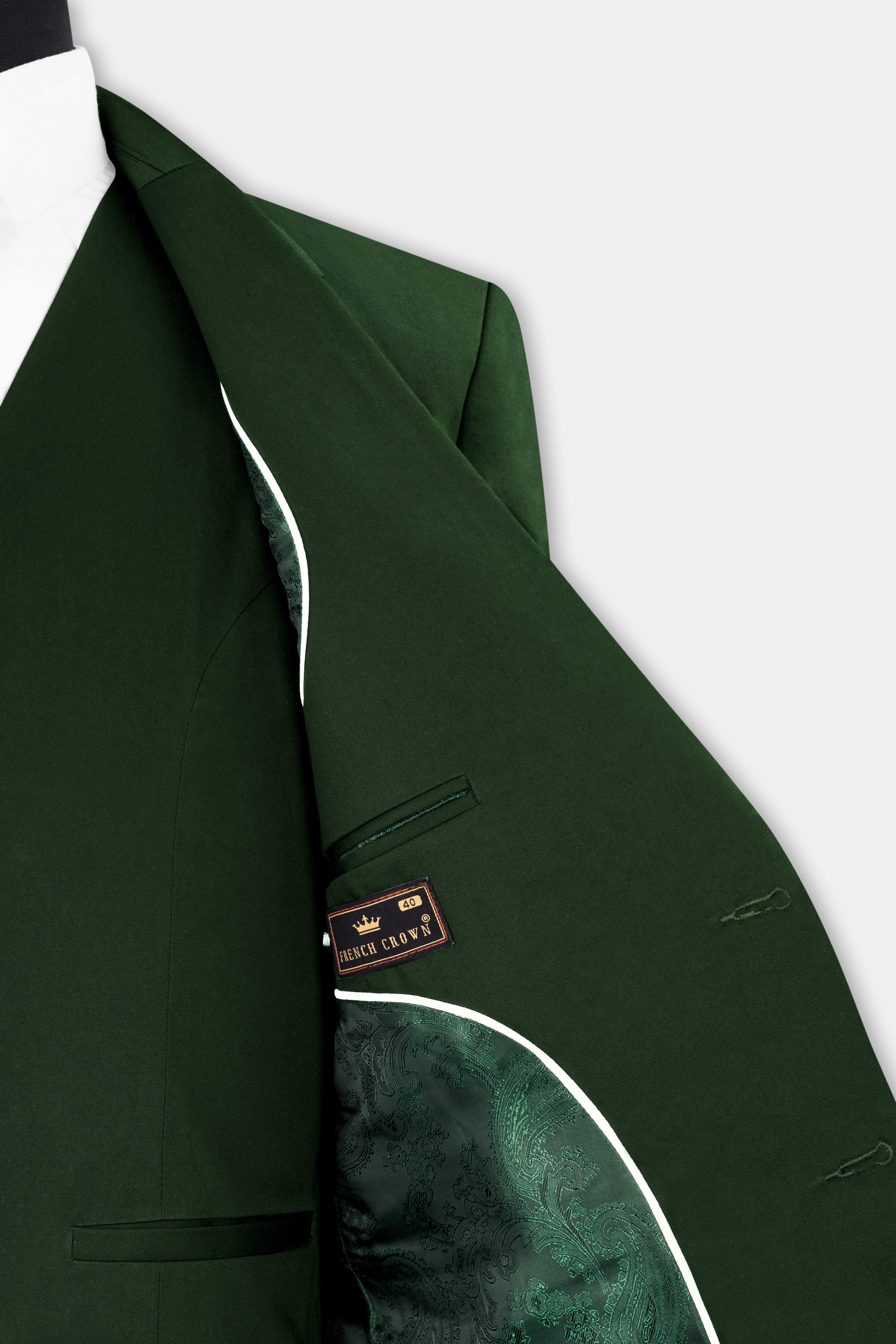 Myrtle Green Wool Rich Single Breasted Stretchable traveler Suit