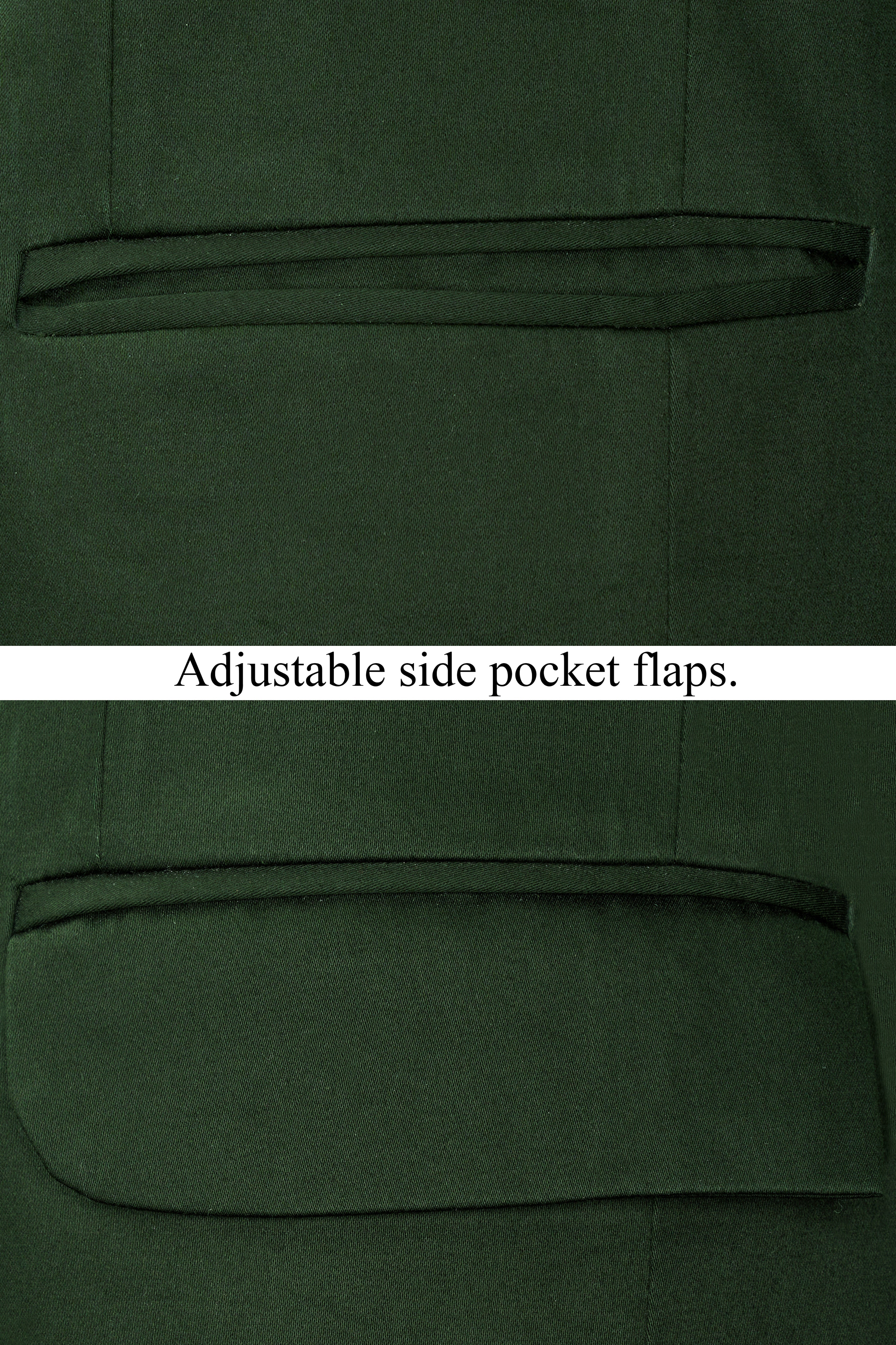 Myrtle Green Wool Rich Single Breasted Stretchable traveler Suit