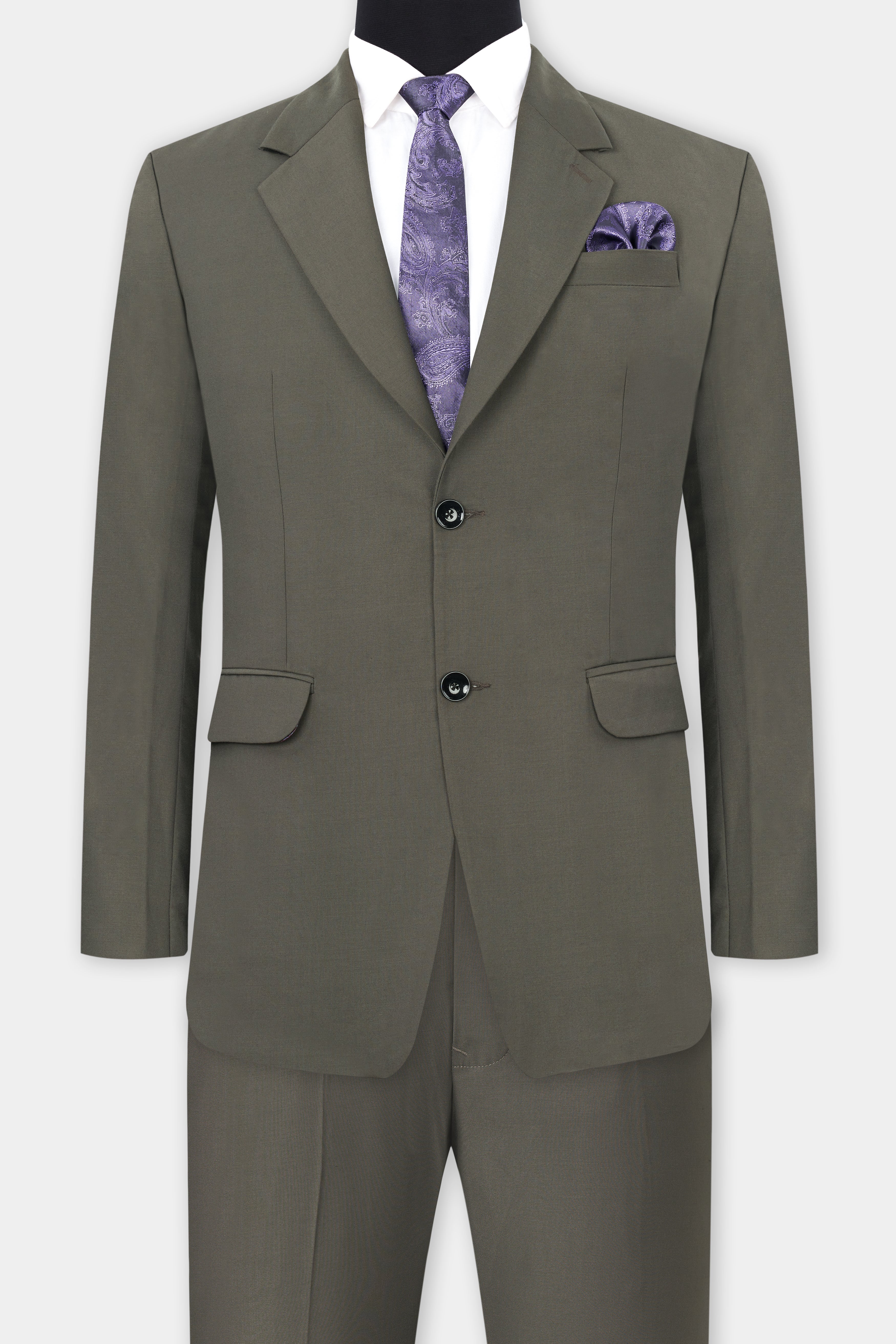 Kelp Gray Single Breasted Suit