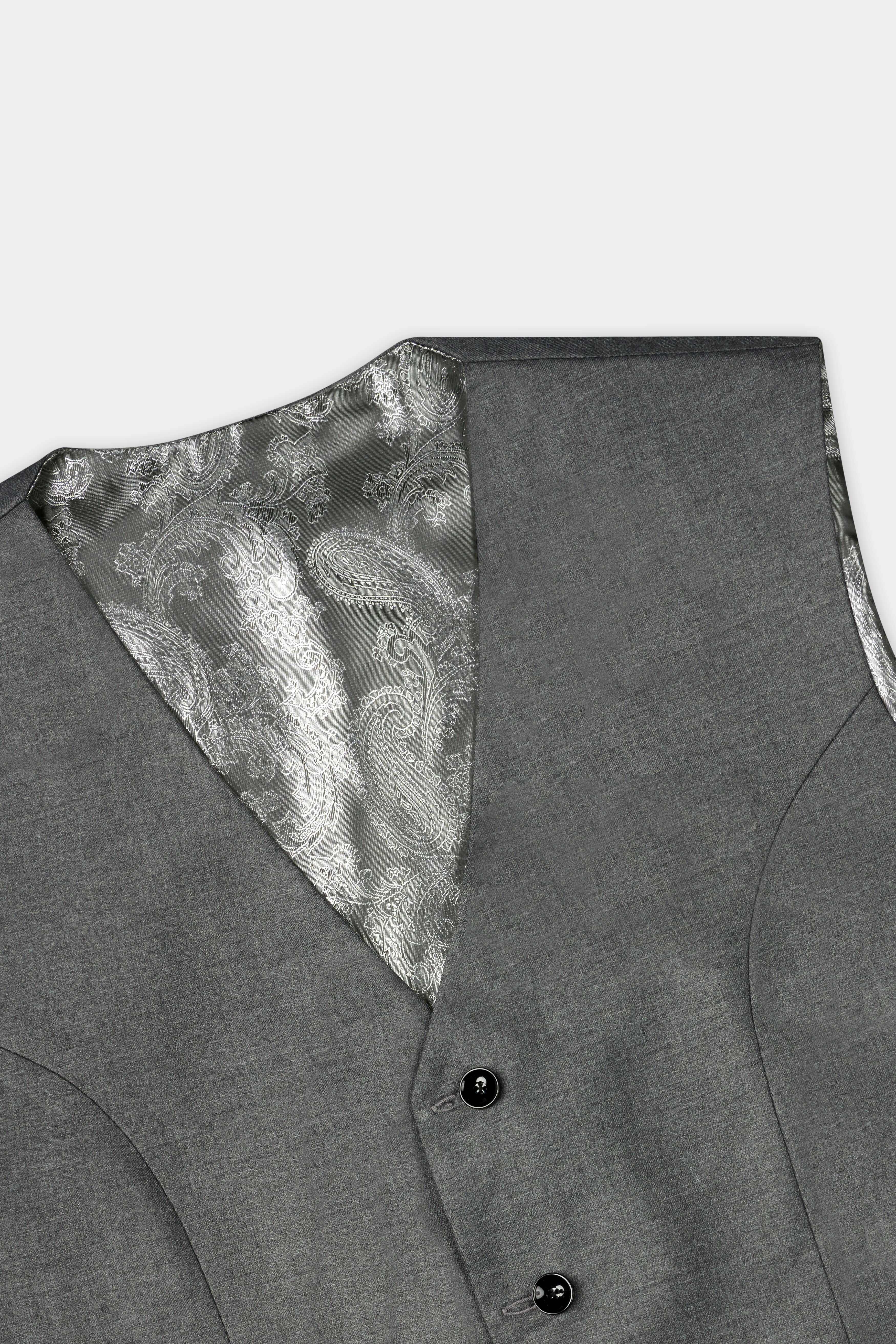 Fuscous Gray Wool Rich Single Breasted Designer Suit ST2742-D31-36,ST2742-D31-38,ST2742-D31-40,ST2742-D31-42,ST2742-D31-44,ST2742-D31-46,ST2742-D31-48,ST2742-D31-50,ST2742-D31-52,ST2742-D31-54,ST2742-D31-56,ST2742-D31-58,ST2742-D31-60